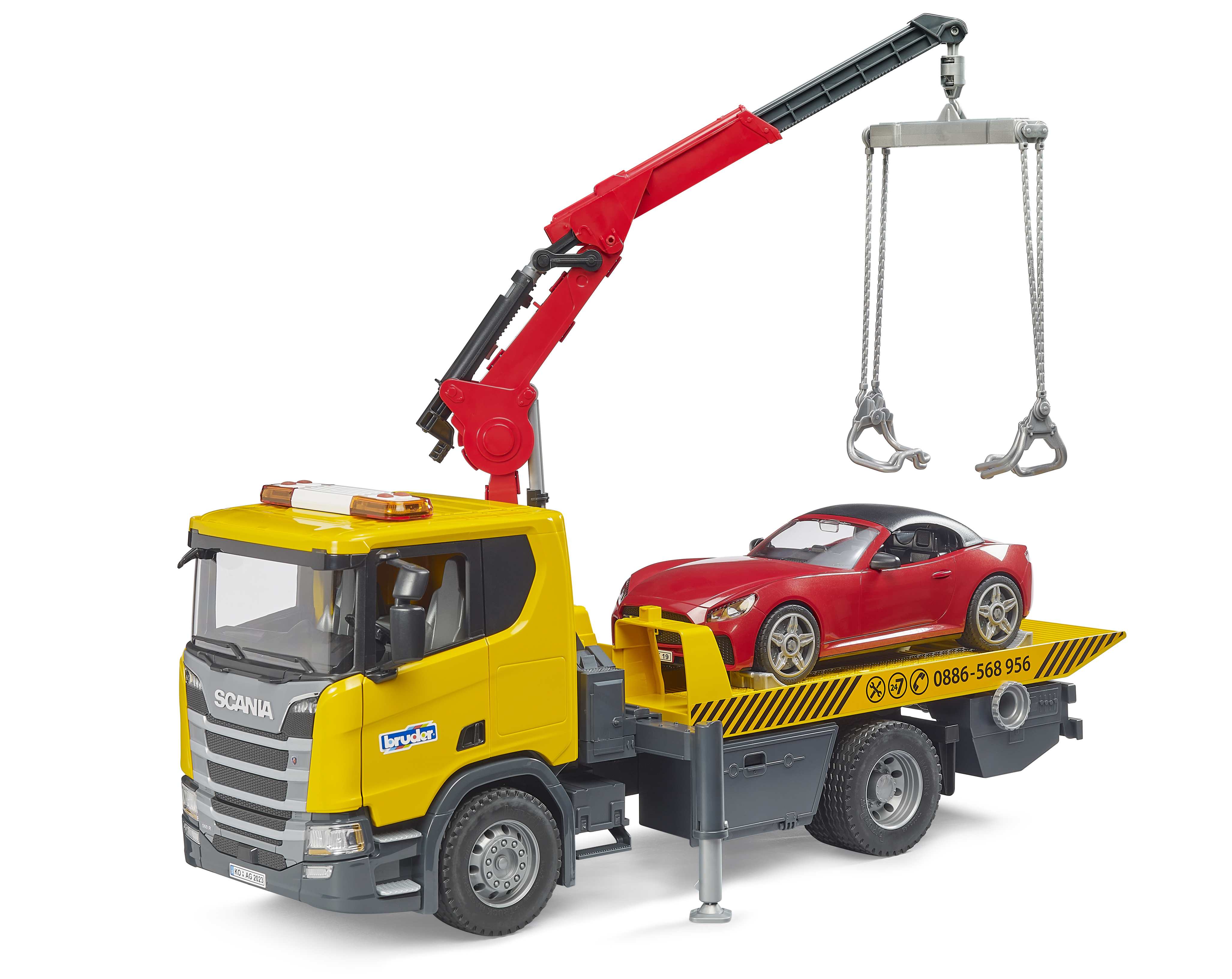 BRUDER 03552 - Scania Super 560R Abschlepp-LKW mit Light & Sound Modul und BRUDER Roadster - Bild 4