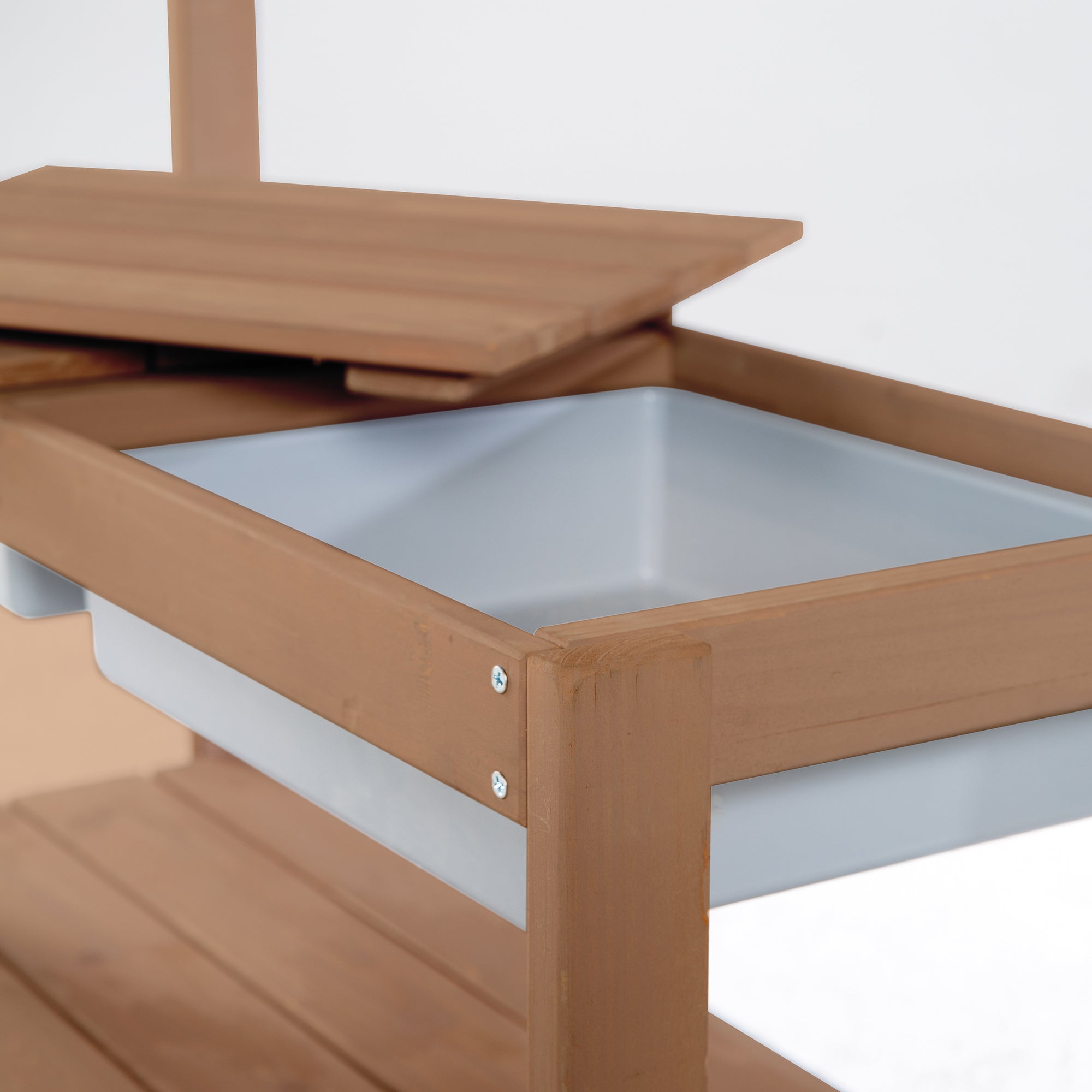 Roba 456006TE Kinderküche Outdoor+ mit Spielwanne, teak teakholz farben – Outdoor + - Produktbild 8