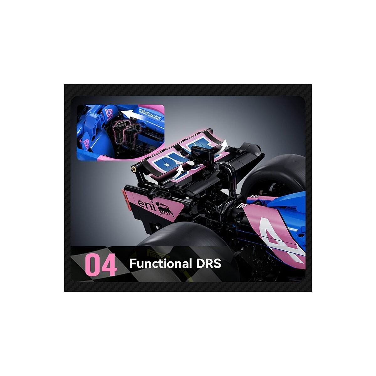 JAMARA CaDA BWT Alpine Formula One™ Team A525 1:8 blau Bricks ab 14 Jahren