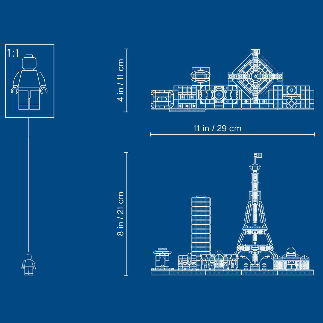 LEGO® Architecture Paris 21044 Schaubild, Blaupause