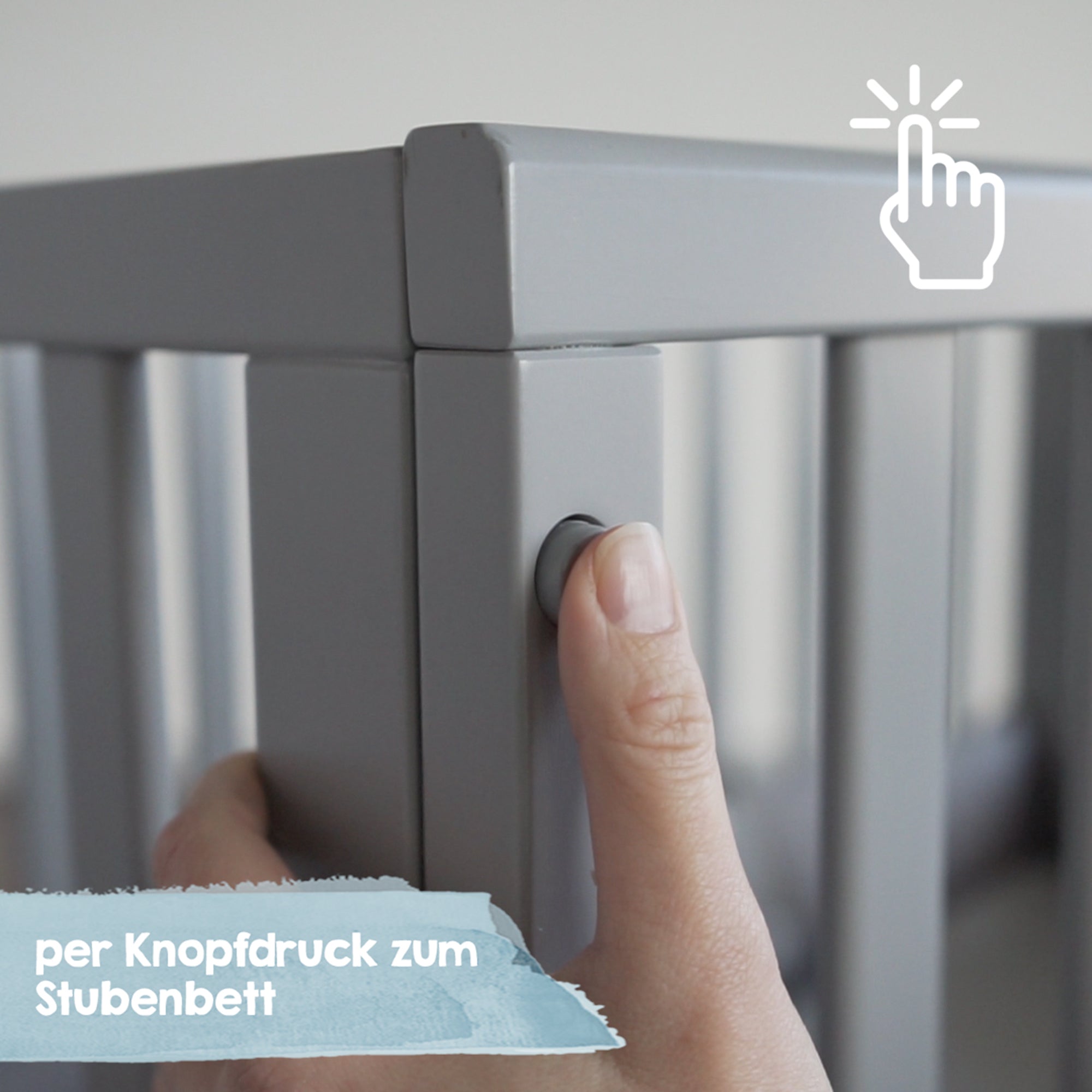 Roba 8961TP8V230 Stuben- Beistellbett 3in1, Barriere grau taupe – Stubenbetten - Bild 12 Roba 8961TP8V230 Stuben- Beistellbett 3in1, Barriere grau taupe – Stubenbetten - Produktbild 12