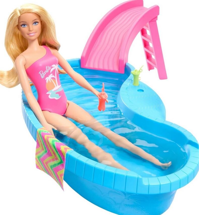 Barbie® Pool w/ Doll Refresh HRJ74 Figur, Puppe, Spielzeug, Barbie, Person