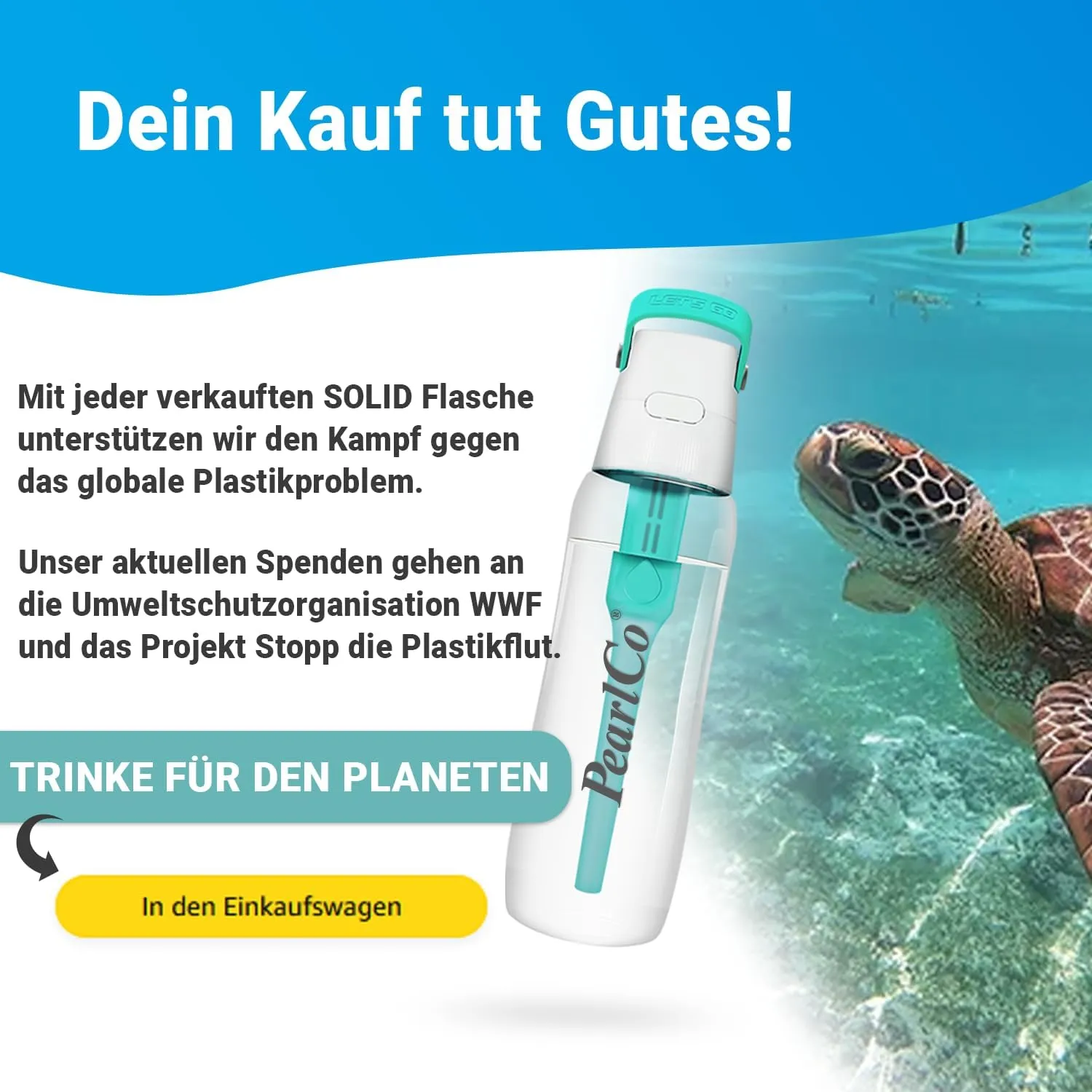 PEARLCO 221036 Trinkflasche SOFT 0,5 L Mint