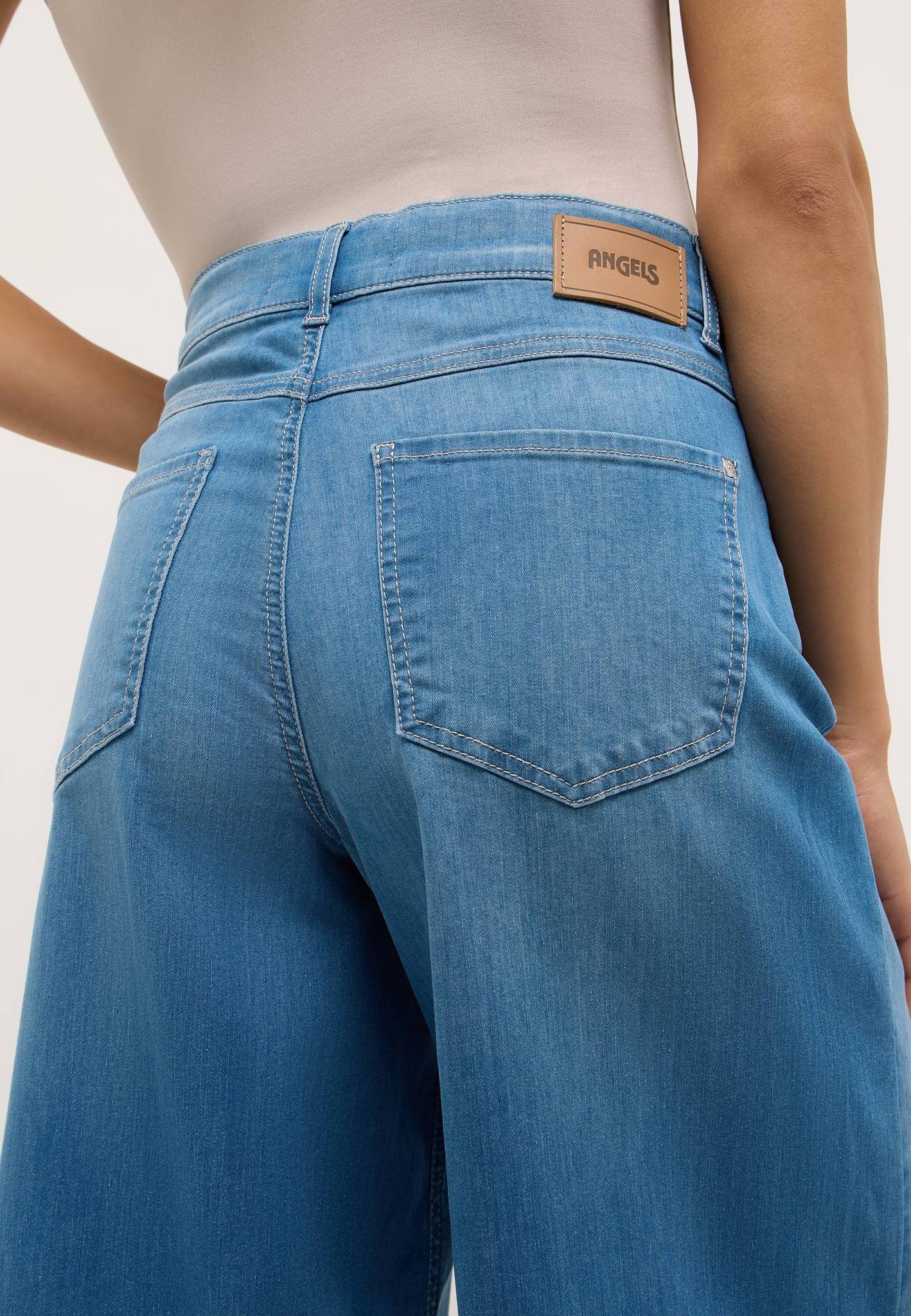 ANGELS 332230032 Damen Jeans Liva Wide Leg - Hellblau