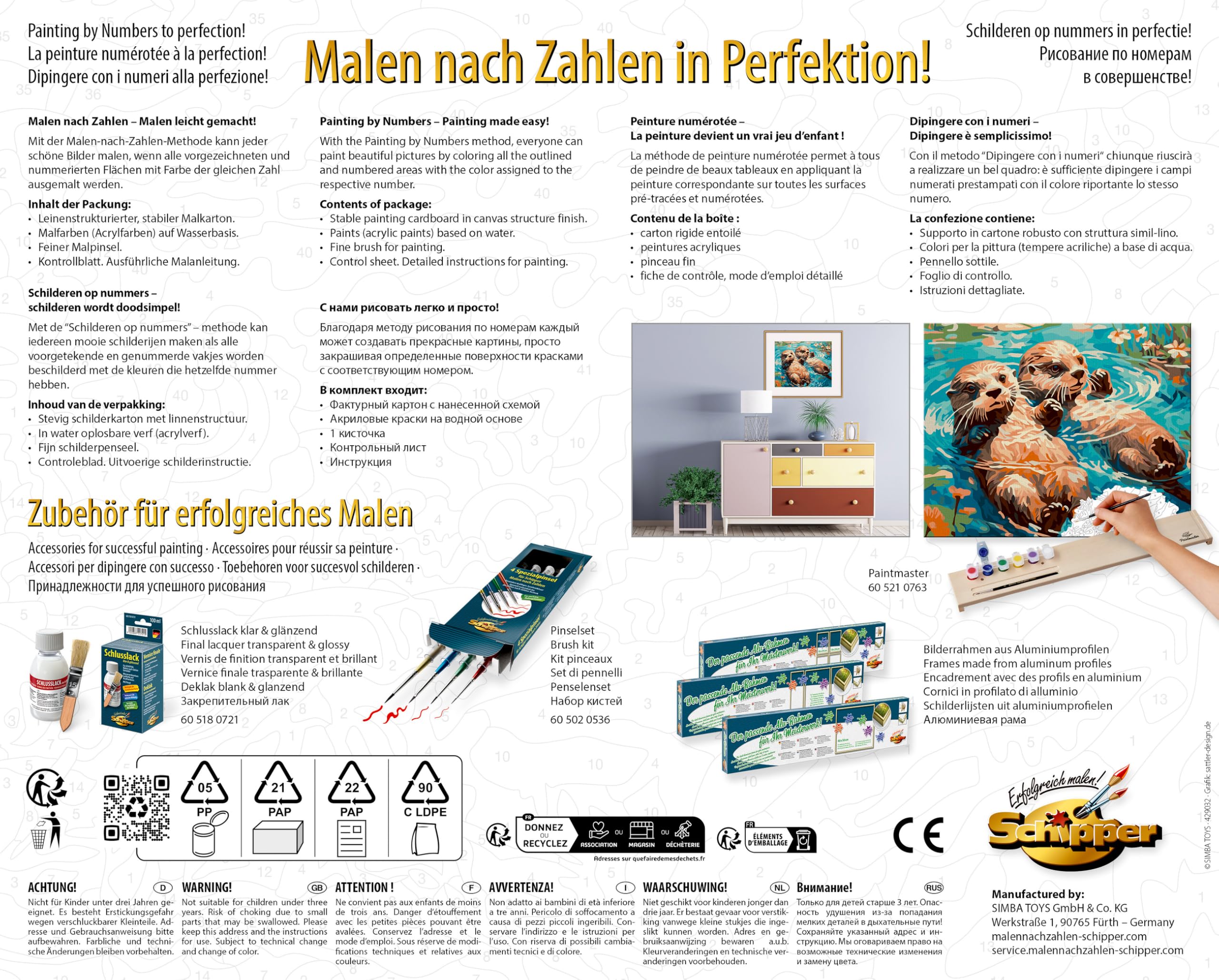 Schipper Mnz - Otterpärchen - Liebevolle Tiermotive Zum Selbermalen 609240917 Werbung, Plakat