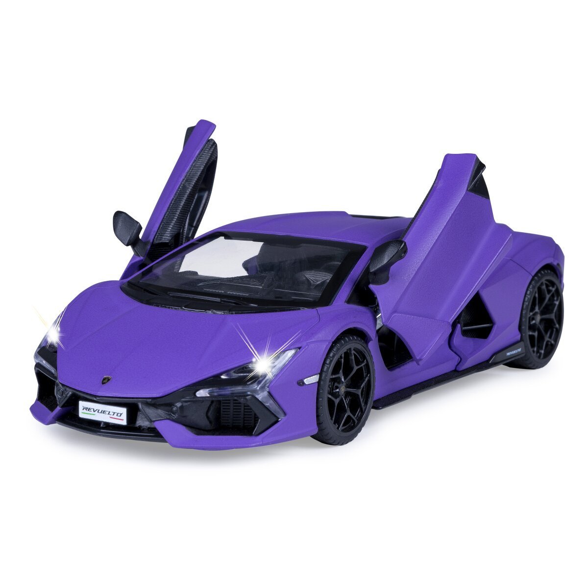 JAMARA Lamborghini Revuelto Diecast 1:32 lila inkl. Knopfzellen ab 3 Jahren