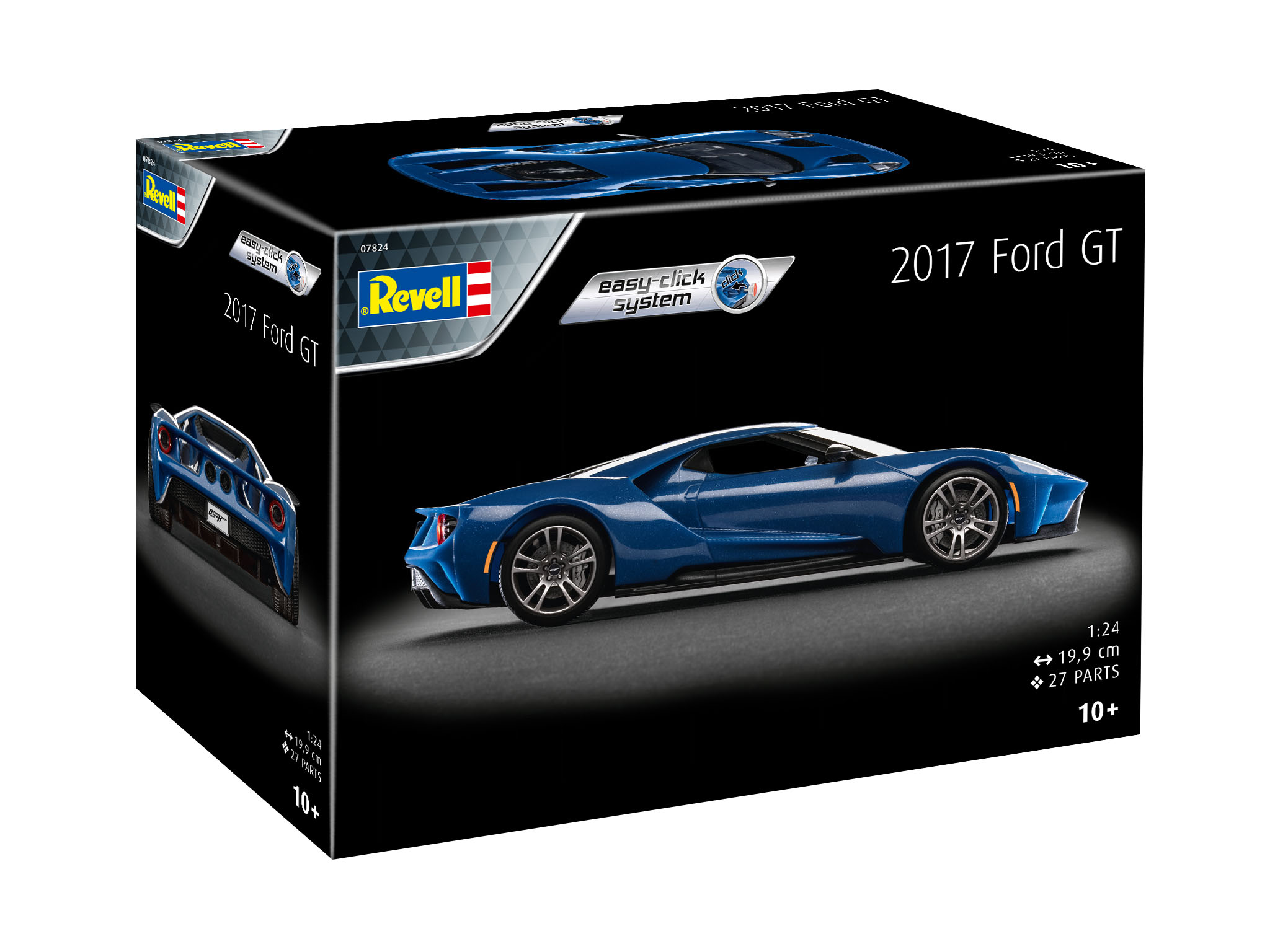 Revell 07824 2017 Ford GT Click System Modellbausatz Coupé, Sportwagen, Leichtmetallrad, Speiche, Rad
