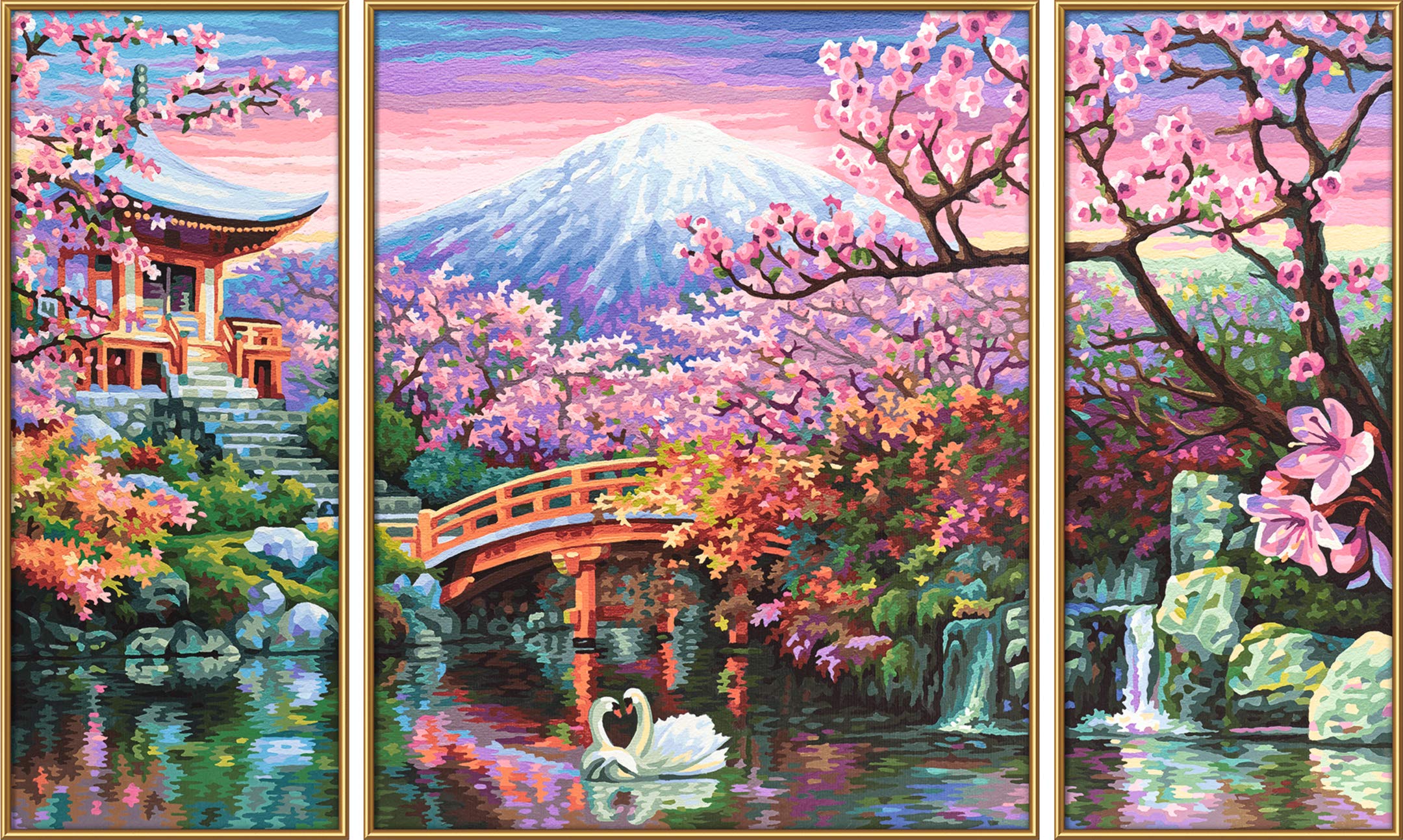 Schipper Mnz - Kirschblüte In Japan - Malen Nach Zahlen Panorama-Set 609260751 Kunst, Malerei, Blume, Draußen, Natur