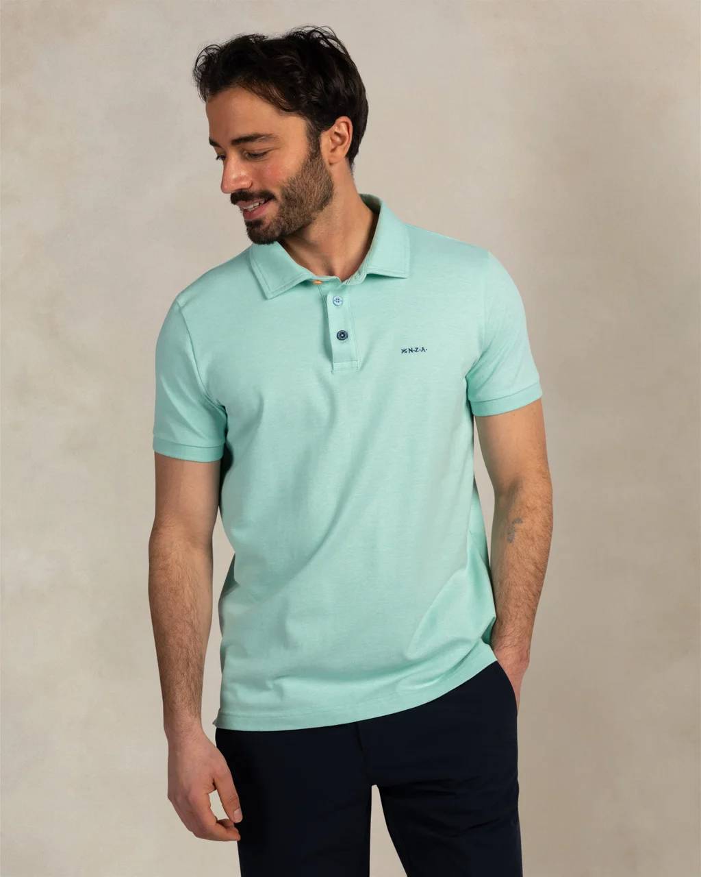 NZA 26CN150PM/L Poloshirt - Türkis - L