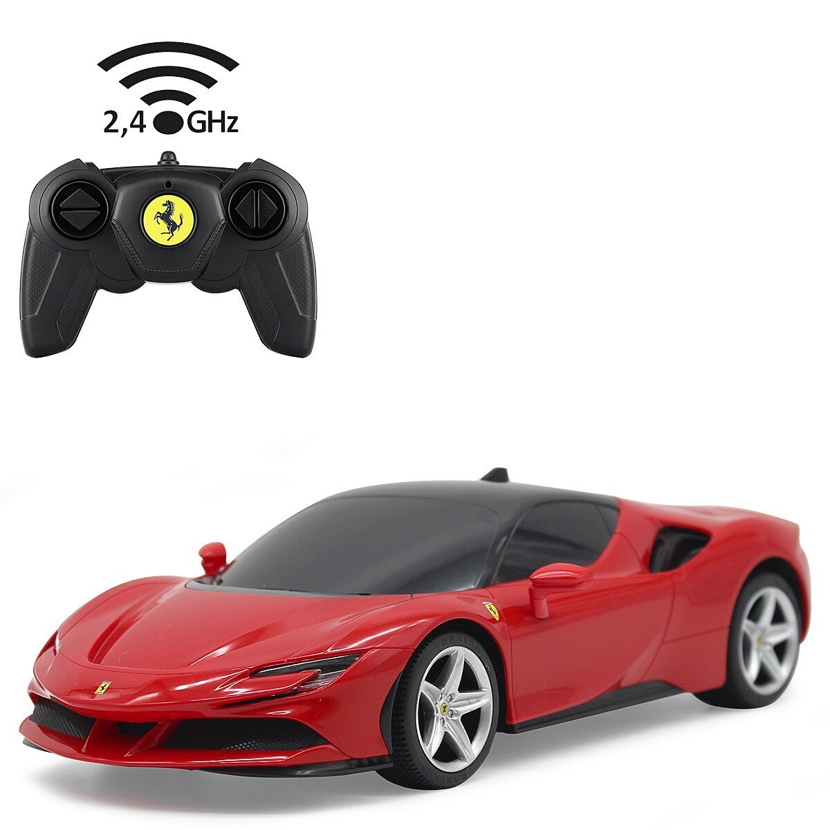 JAMARA Ferrari SF90 Stradale 1:24 rot 2,4GHz ab 6 Jahren