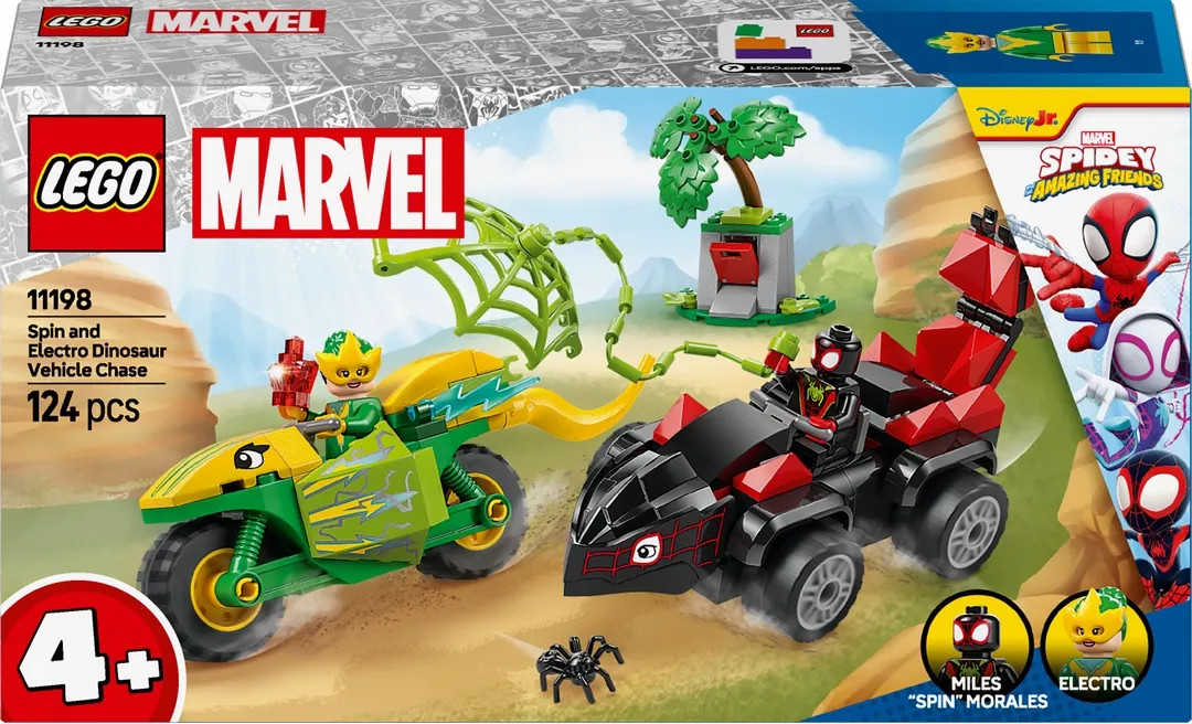 LEGO® Spidey und seine Superfreunde 11198 Actionspaß mit Spin und Electro in ihren Dino-Flitzern LEGO® Spidey und seine Superfreunde 11198 Actionspaß mit Spin und Electro in ihren Dino-Flitzern