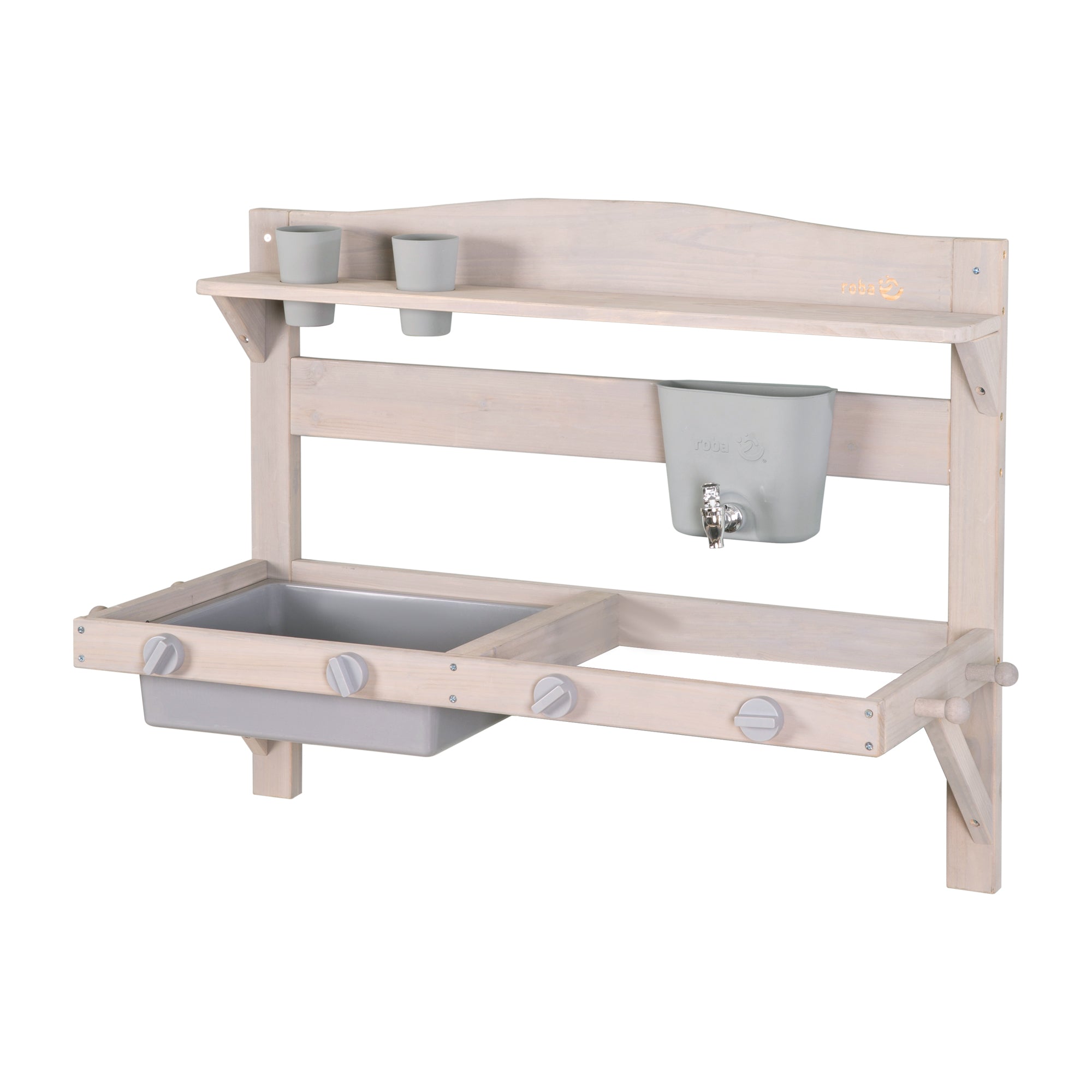 Roba 457002GA Spiel- Matschküche zum Hängen grau – Outdoor FSC - Bild 2 Roba 457002GA Spiel- Matschküche zum Hängen grau – Outdoor FSC - Produktbild 2