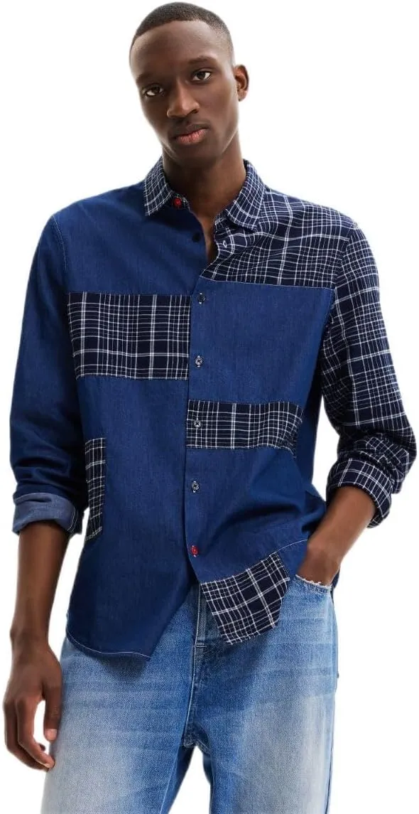 Desigual Herren Hemd - Blau, Kariert 22WMCW195008/XL GR. XL Desigual Herren Hemd - Blau, Kariert 22WMCW195008/XL GR. XL