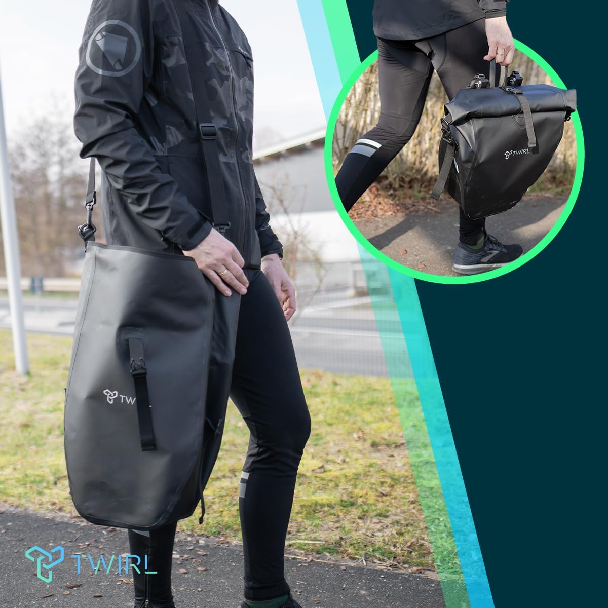TWIRL 123200 – Gepäckträgertasche CARRY S 22 L Schwarz TWIRL 123200 – Gepäckträgertasche CARRY S 22 L Schwarz