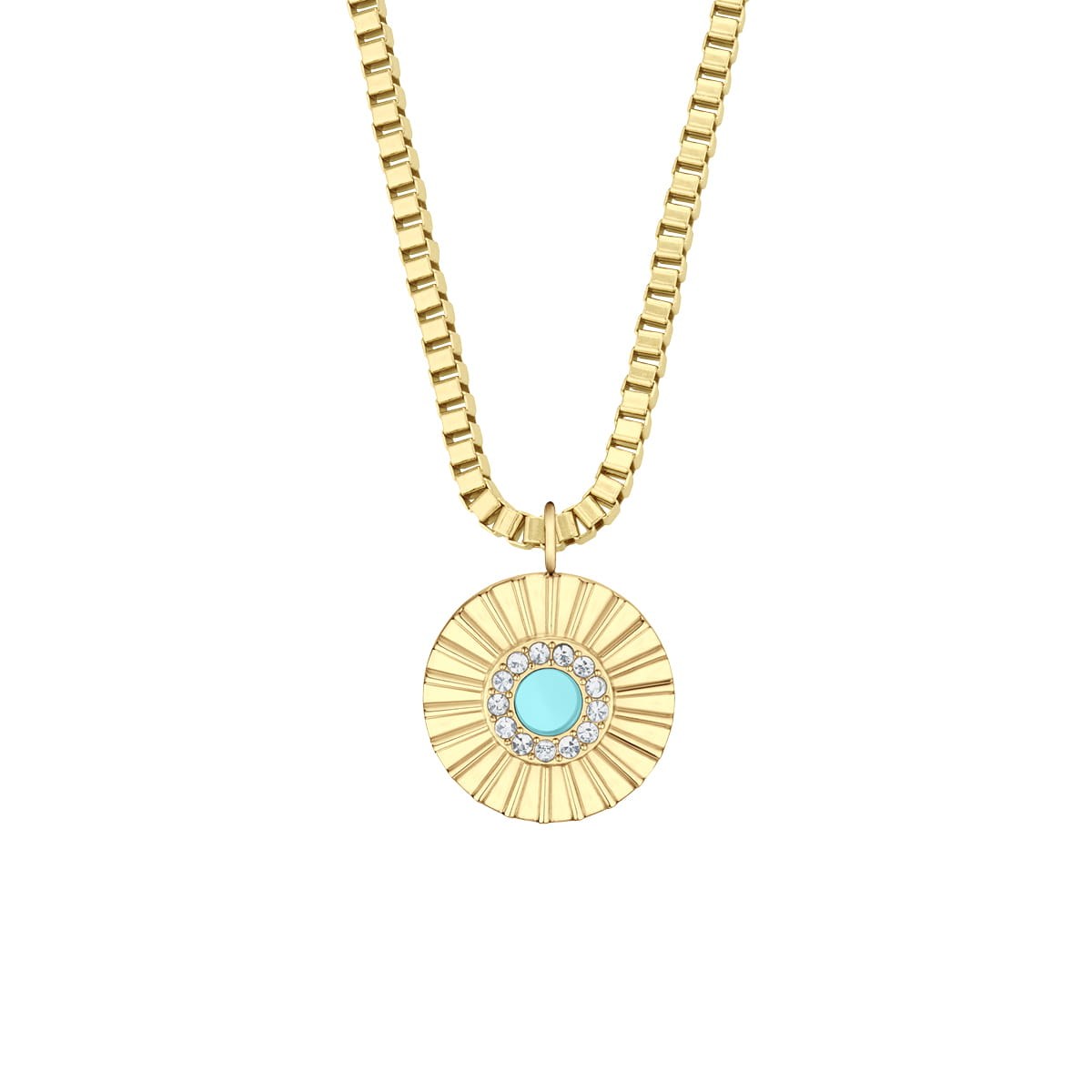Bering 465-765-Gold-Arctic Set, Damen, Kette & Ohrringe, Gold, Blau