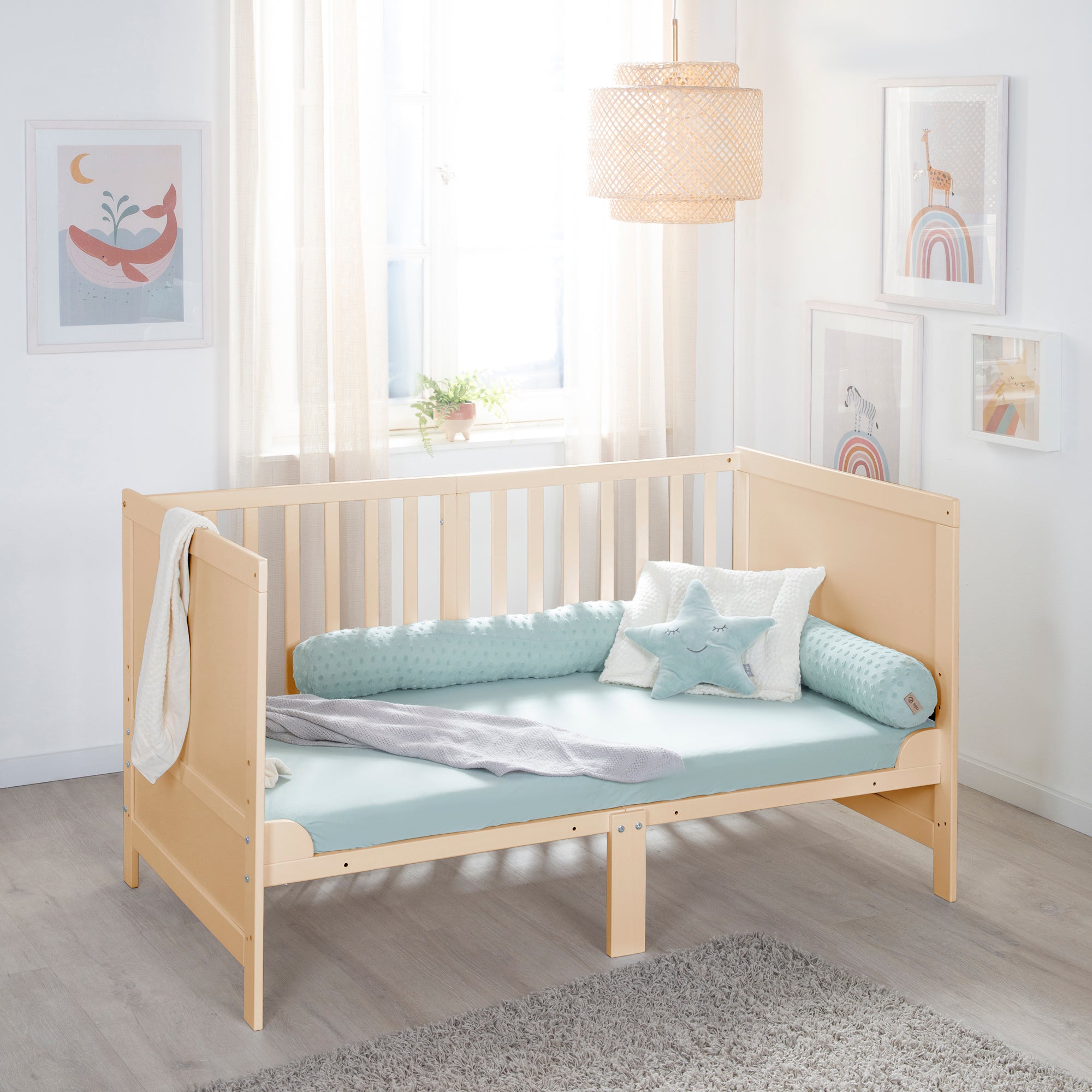 Roba 0194NAM Kombi-Kinderbett 70x140 cm + Matratze natur lackiert – Komplettbettsets & Einzelbetten - Bild 4 Roba 0194NAM Kombi-Kinderbett 70x140 cm + Matratze natur lackiert – Komplettbettsets & Einzelbetten - Produktbild 4