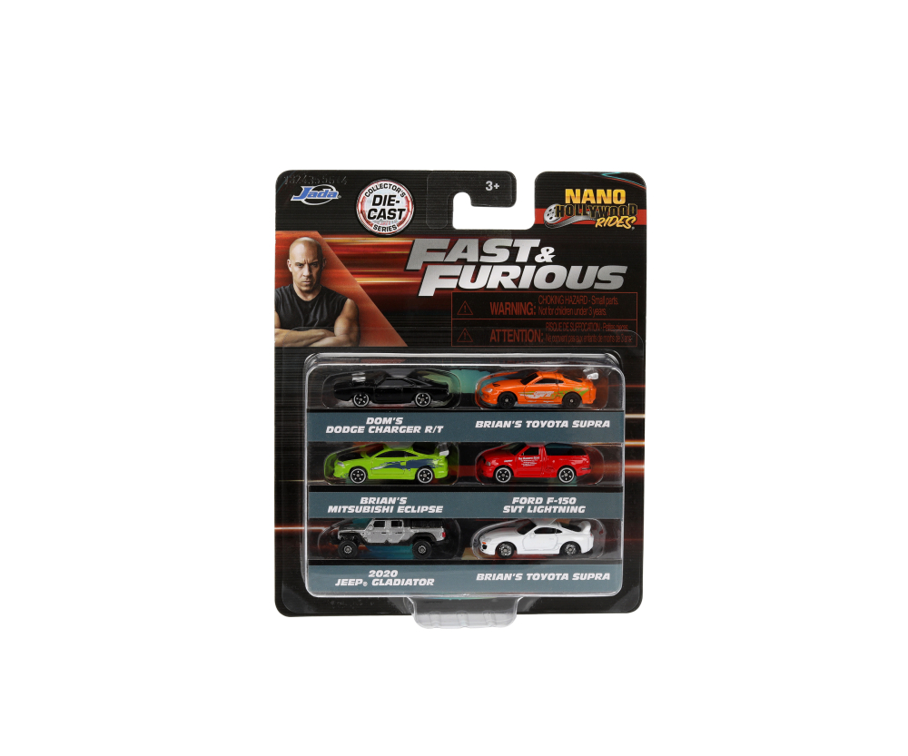 Jada Fast & Furious 6-Pack Nano Cars