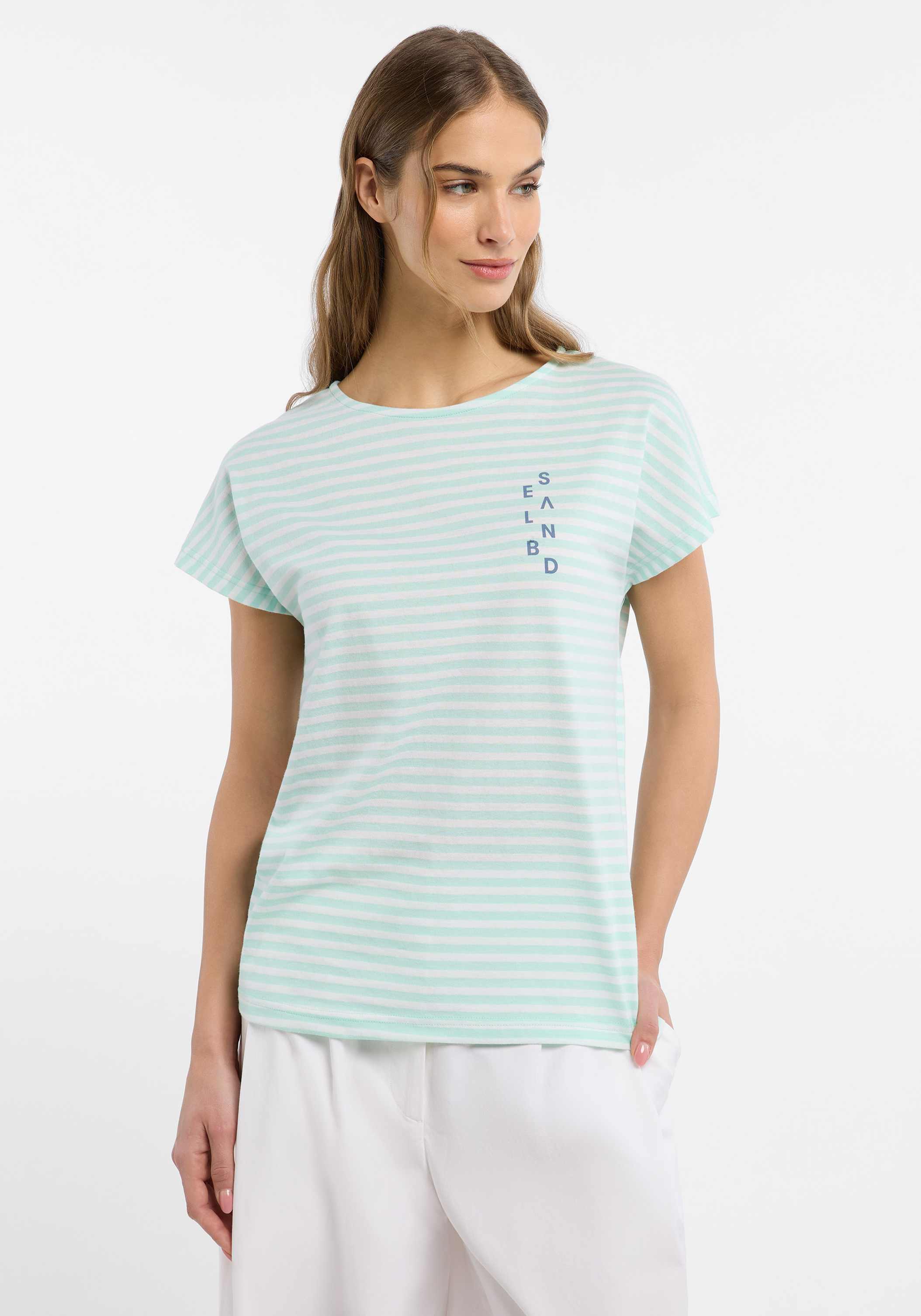 Elbsand Selma T-Shirt in Mintgrün, Produktfoto 4.