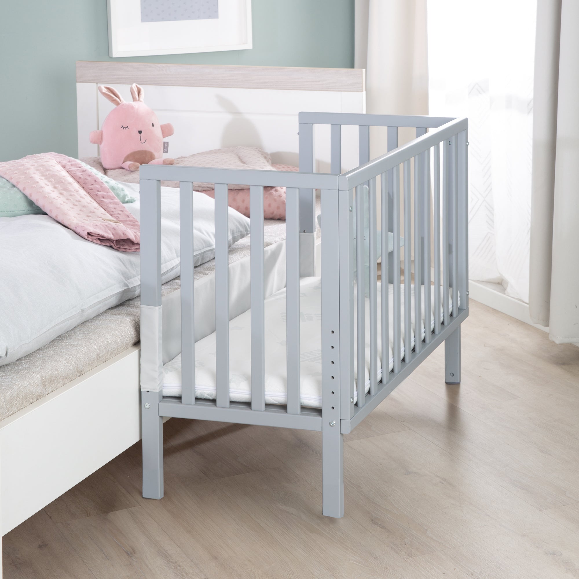 Roba 8970TP8V230 Beistellbett 2in1 roba Style grau taupe – Stubenbetten - Bild 6 Roba 8970TP8V230 Beistellbett 2in1 roba Style grau taupe – Stubenbetten - Produktbild 6
