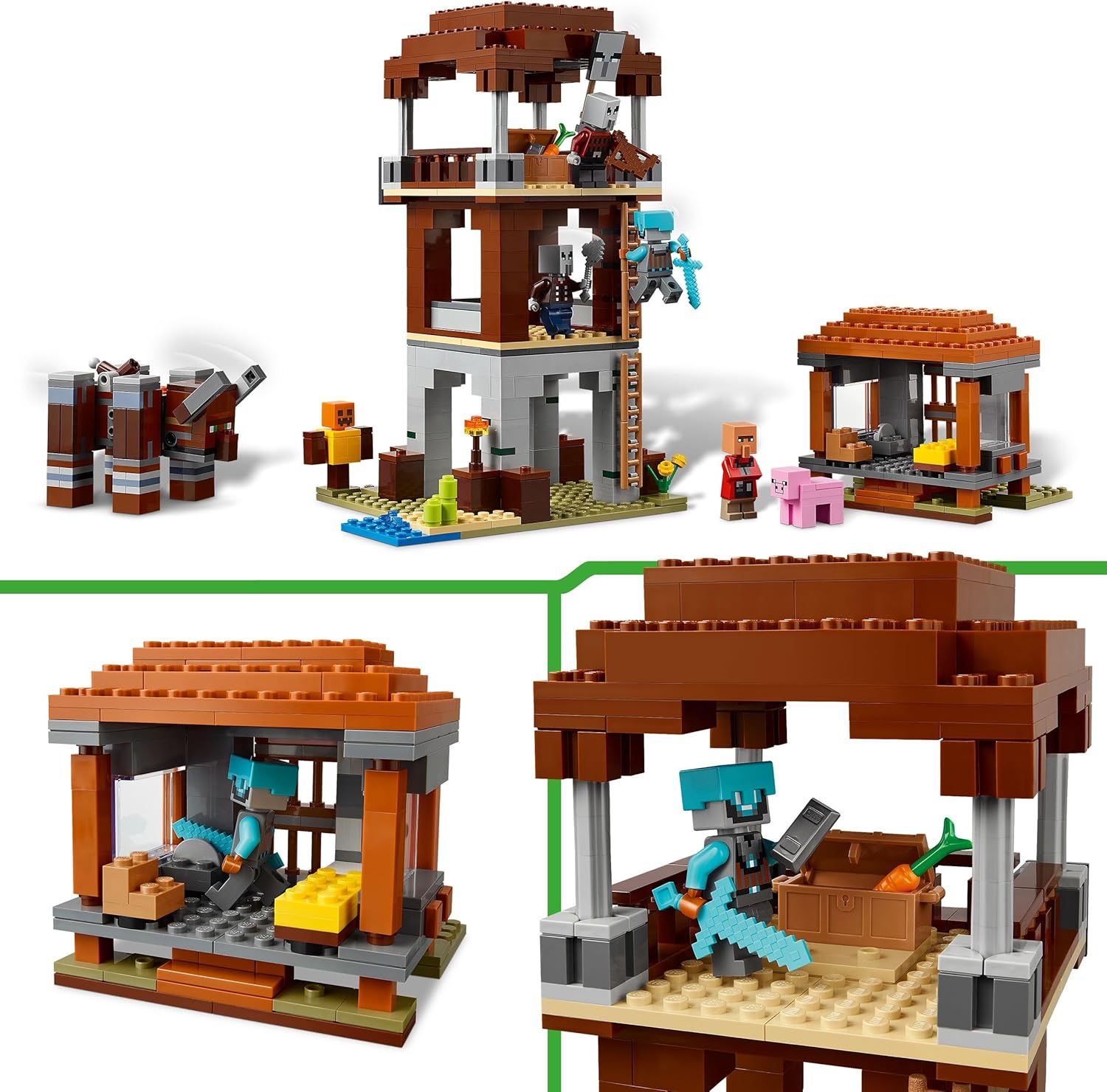 LEGO® Minecraft™ 21278 Ein Verwüster am Plünderer Außenposten Spielzeug