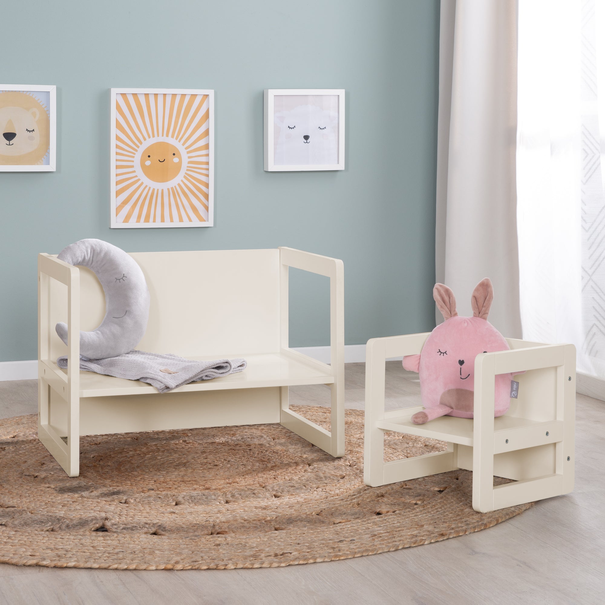 Roba 450004CM Kindersitzgruppe 3in1 Cashmere – Spielmöbel - Bild 4 Roba 450004CM Kindersitzgruppe 3in1 Cashmere – Spielmöbel - Produktbild 4