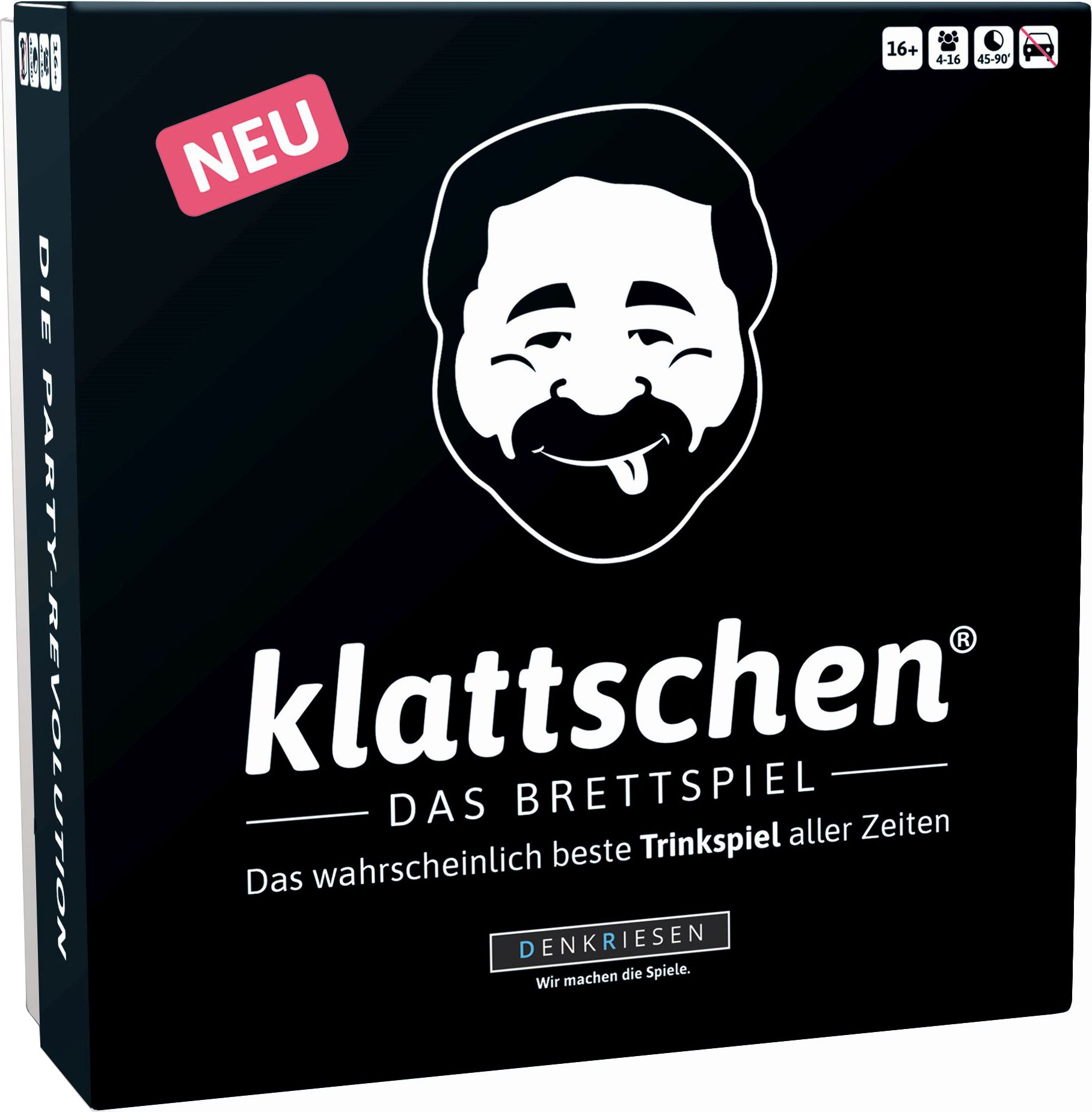 DENKRIESEN, klattschen, Trinkspiel, DAS, BRETTSPIEL, Das, wahrscheinlich, beste, Trinkspiel, aller, Zeiten, Gesicht, Kopf, Person, Gesicht, Kopf, Person, Gesicht, Kopf, Person, Plakat