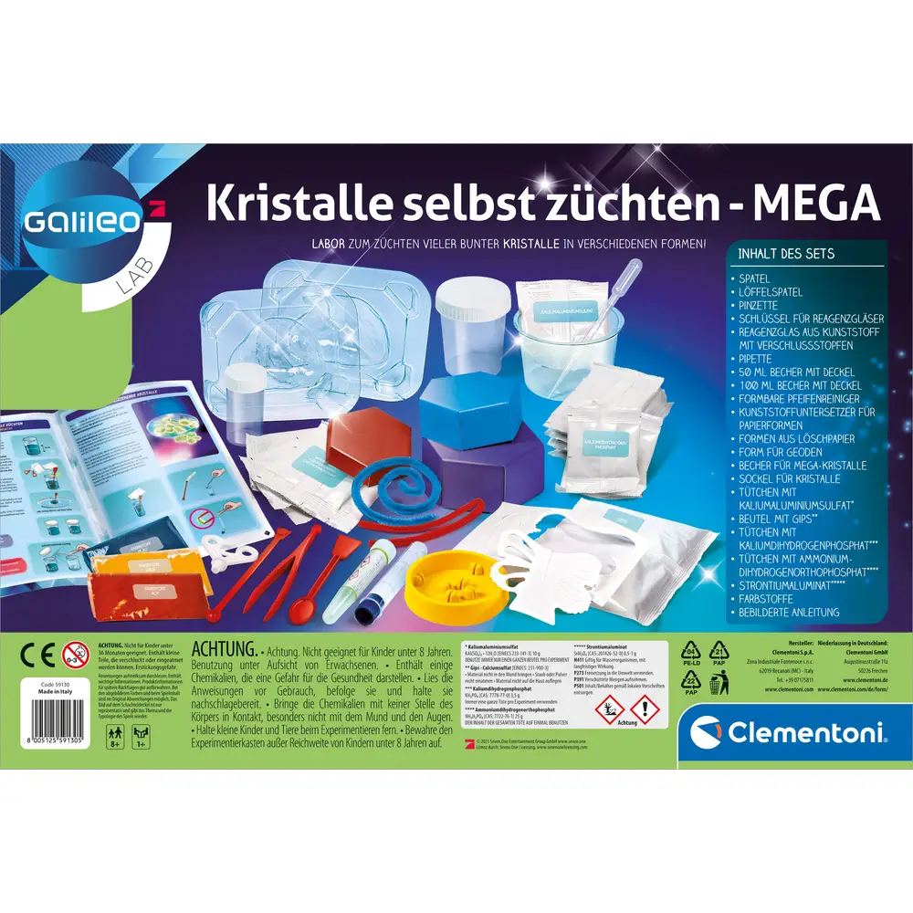 Clementoni Galileo - Kristalle selbst züchten - Mega Clementoni Galileo - Kristalle selbst züchten - Mega