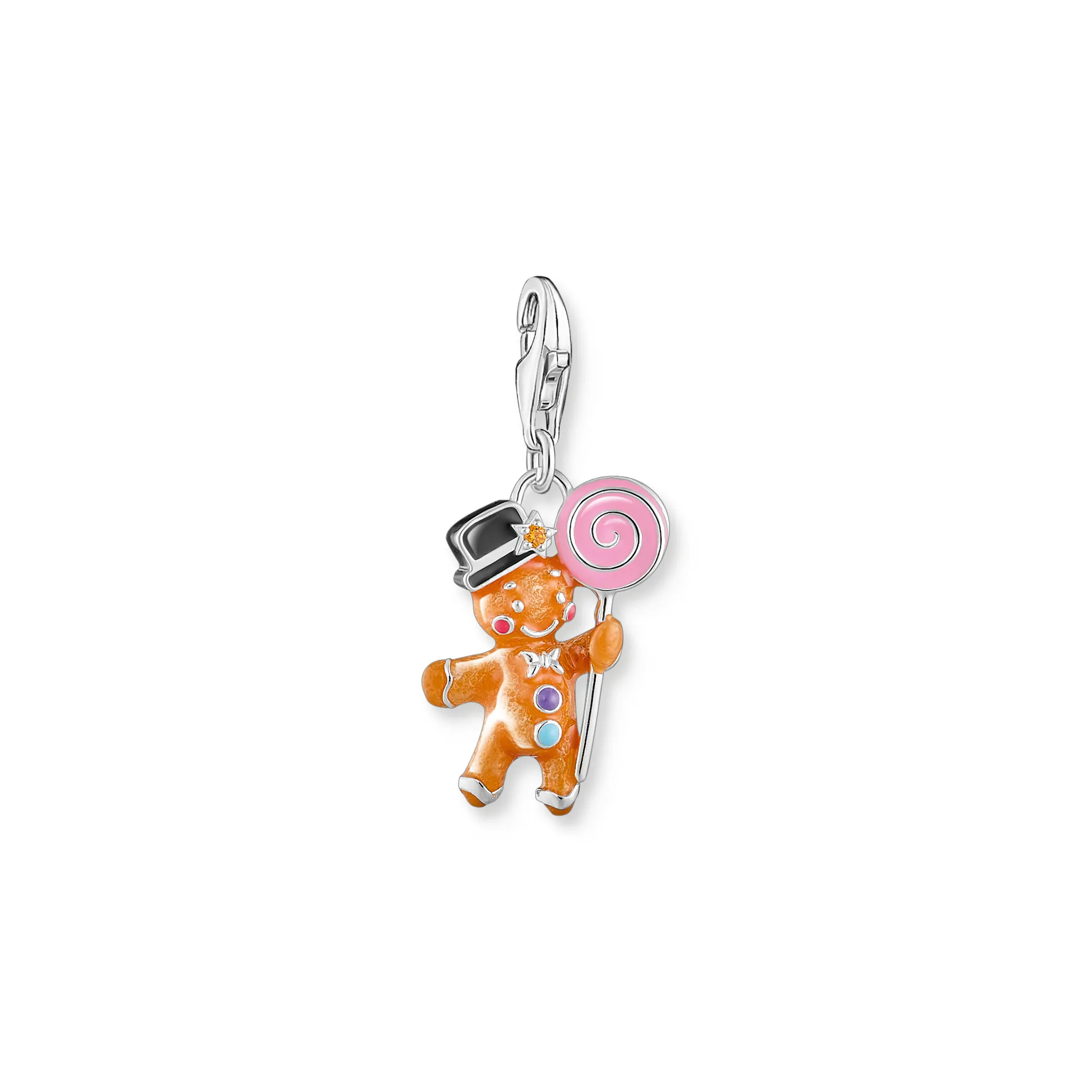 Thomas Sabo Anhänger Charm-Club Lebkuchenmann Orange 2064-691-7