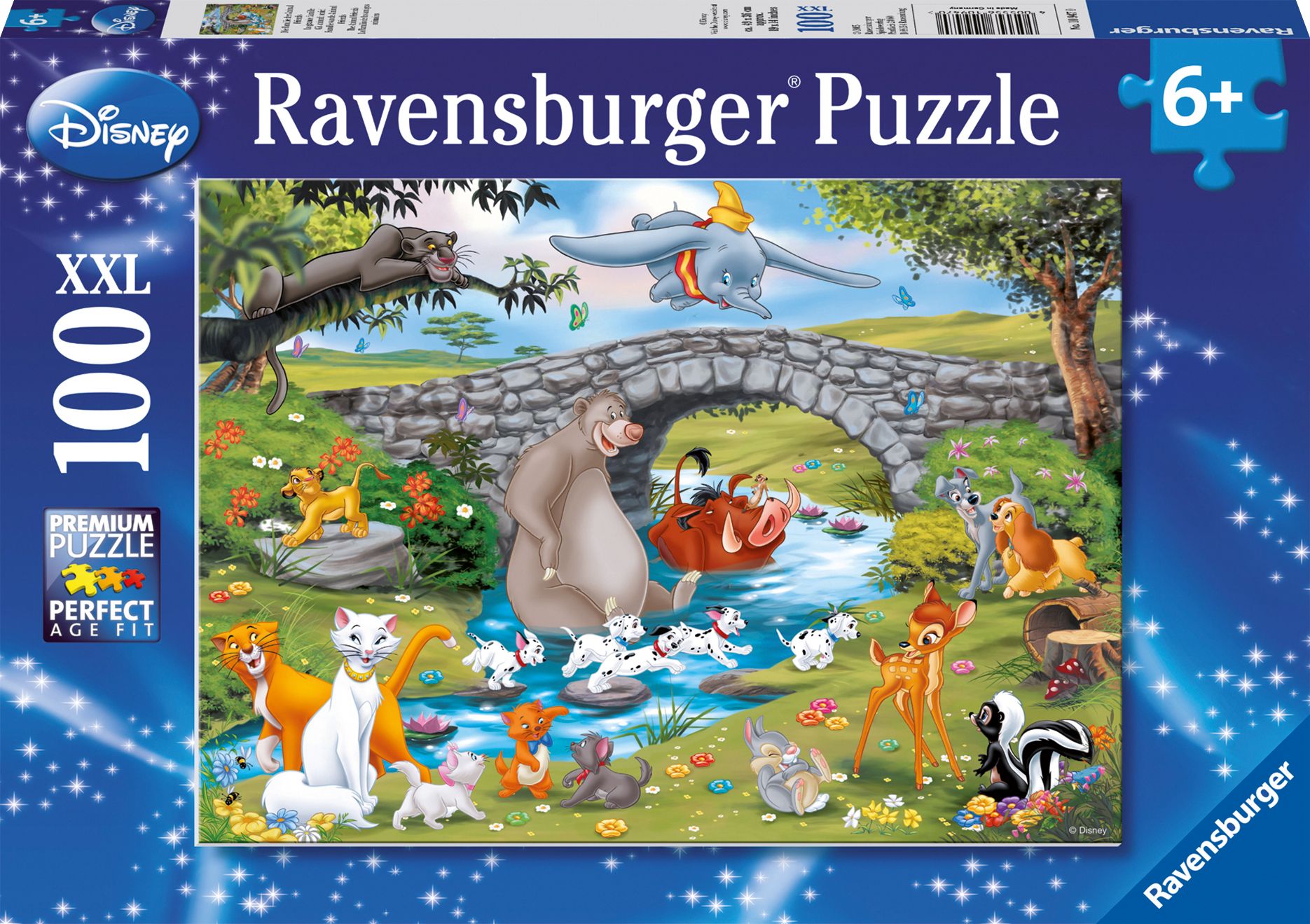 Ravensburger, 10947, Puzzle, Die, Familie, der, Animal, Friends, 100, Teile, XXL