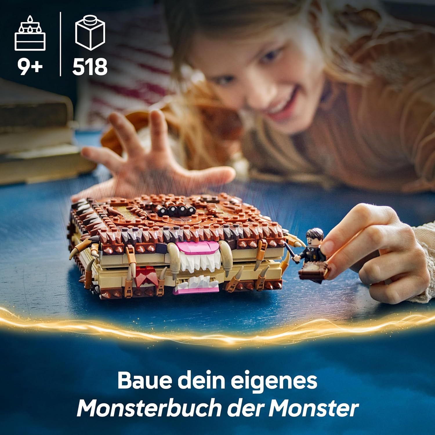 LEGO® Harry Potter™ 76449 Beißendes Monsterbuch der Monster Werbung, Plakat, Person