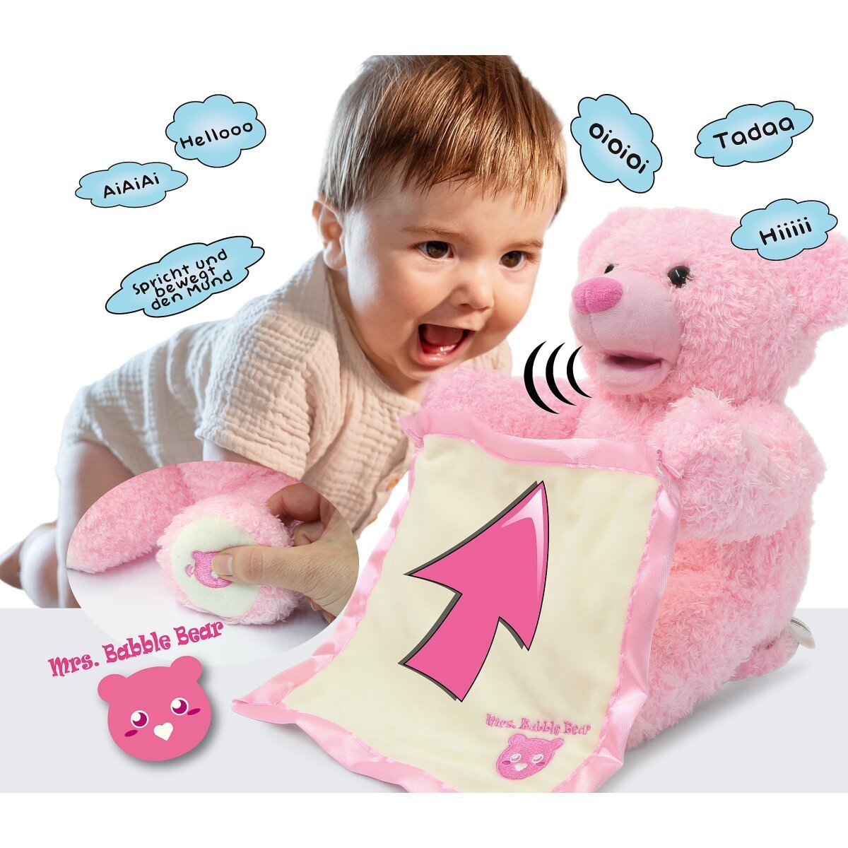 JAMARA Mrs. Babble Bear pink ab 12 Monaten JAMARA Mrs. Babble Bear pink ab 12 Monaten