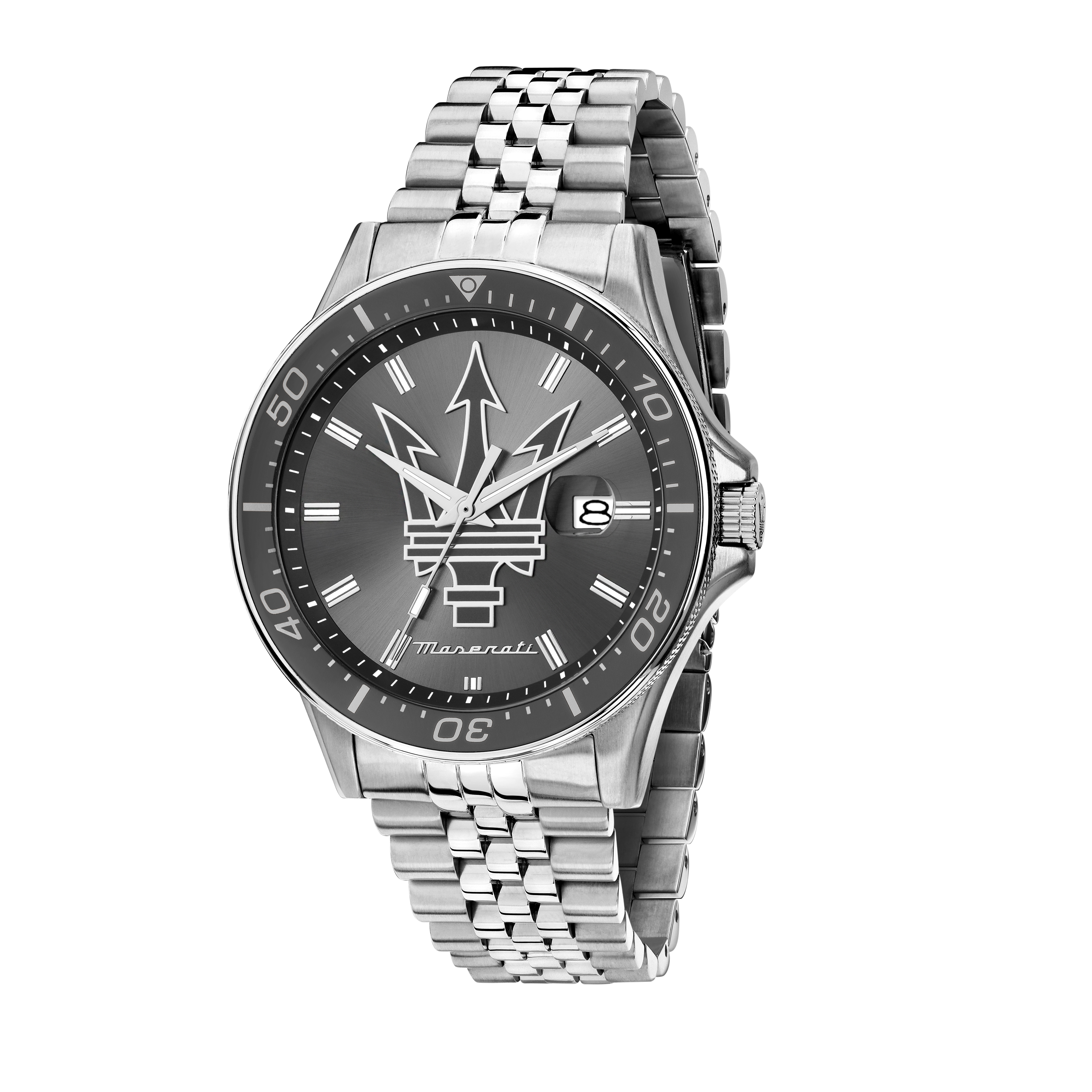 Maserati Sfida Herrenuhr Quarz 44mm Silber