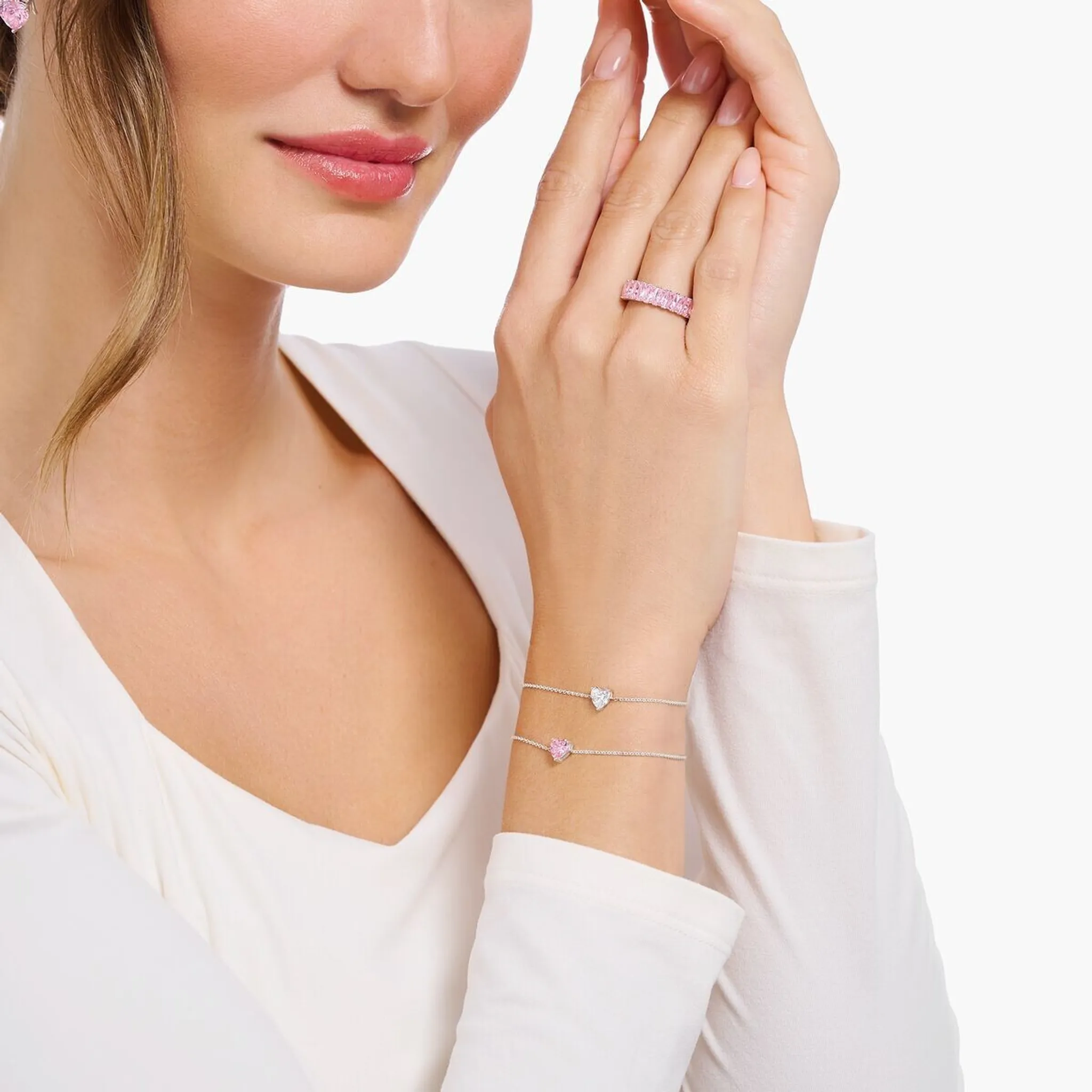 Thomas Sabo Armband Mit Anhänger Herz Zirkonia Länge 19 Cm Silber A2157-051-14-L19V Thomas Sabo Armband Mit Anhänger Herz Zirkonia Länge 19 Cm Silber A2157-051-14-L19V