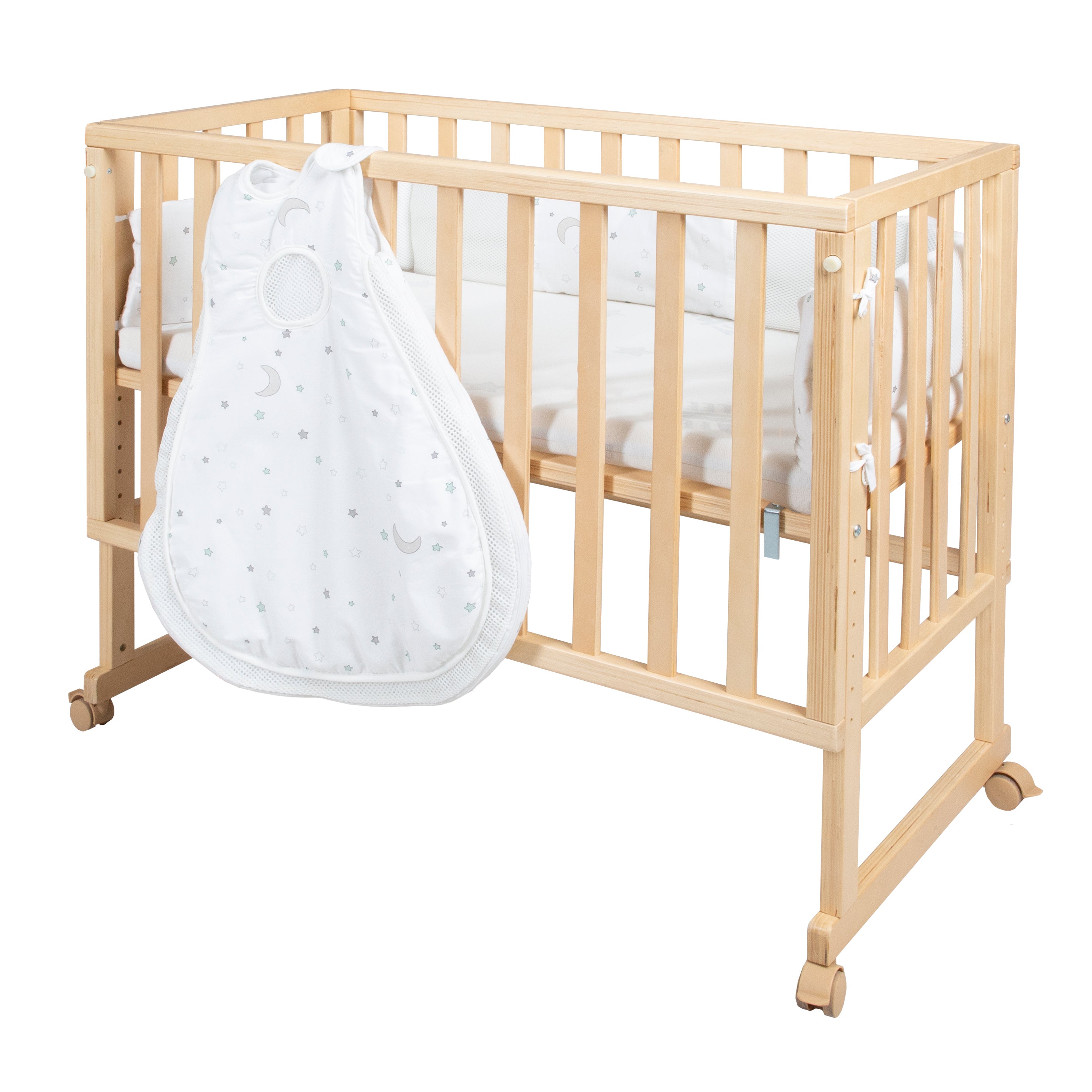 Roba 8960NL50V209 Stubenbett 3in1 Sternenzauber natur lackiert – Stubenbetten - natur lackiert - Stubenbetten - Produktbild 1