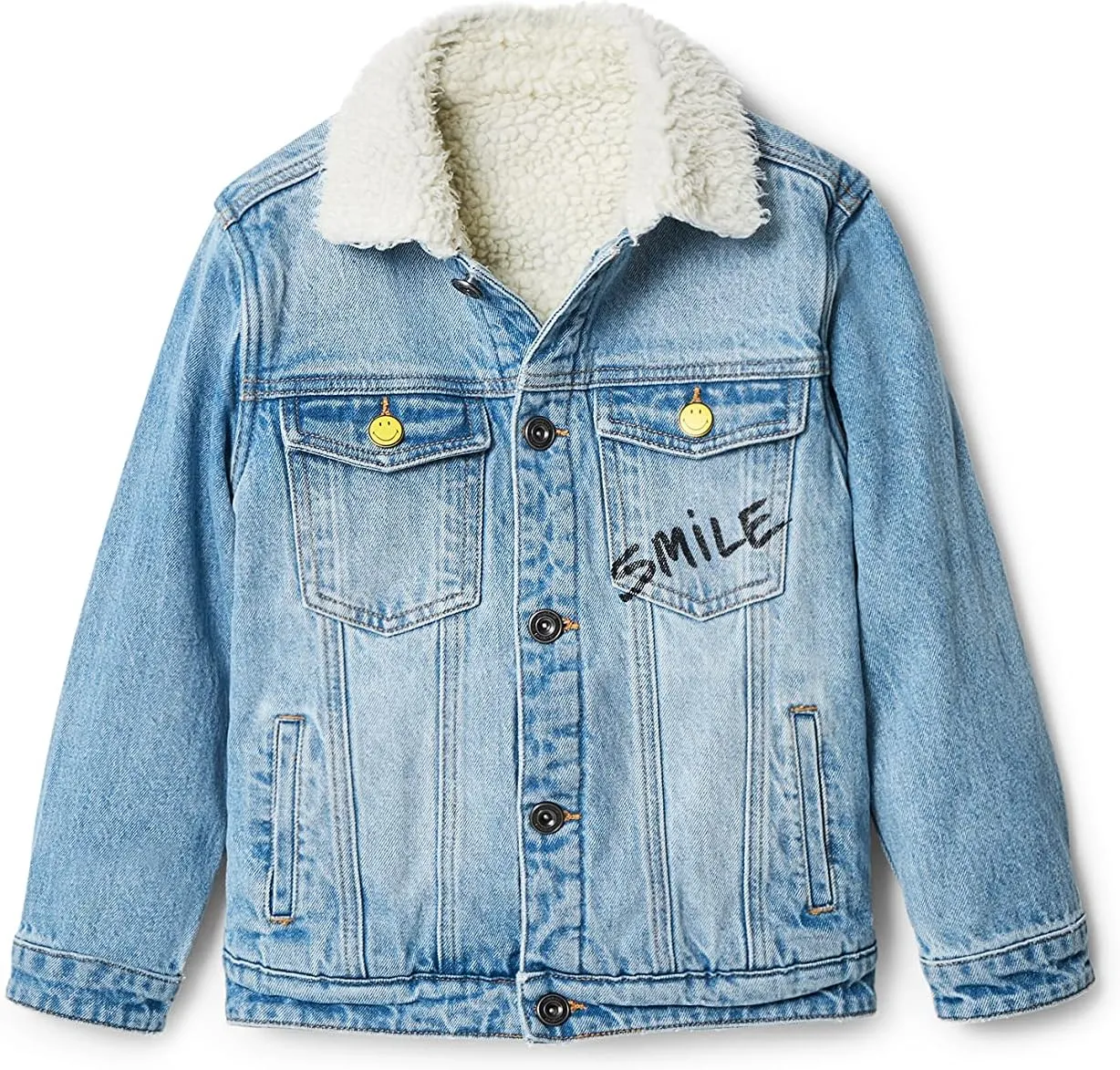 Desigual Jungen „Neptune“ - Mittelblau mit Fellkragen 22WBED01 Jeansjacke