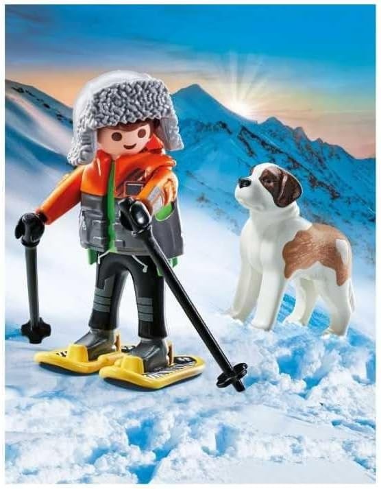 PLAYMOBIL 71741 - My Life: Wanderer mit Bernhardiner im Schneeset Hund, Säugetier, Haustier, Figur, Person