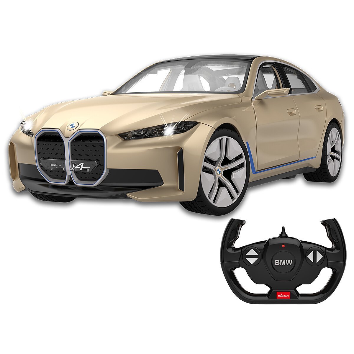 JAMARA BMW i4 Concept 1:14 gold 2,4GHz Tür manuell ab 6 Jahren JAMARA BMW i4 Concept 1:14 gold 2,4GHz Tür manuell ab 6 Jahren