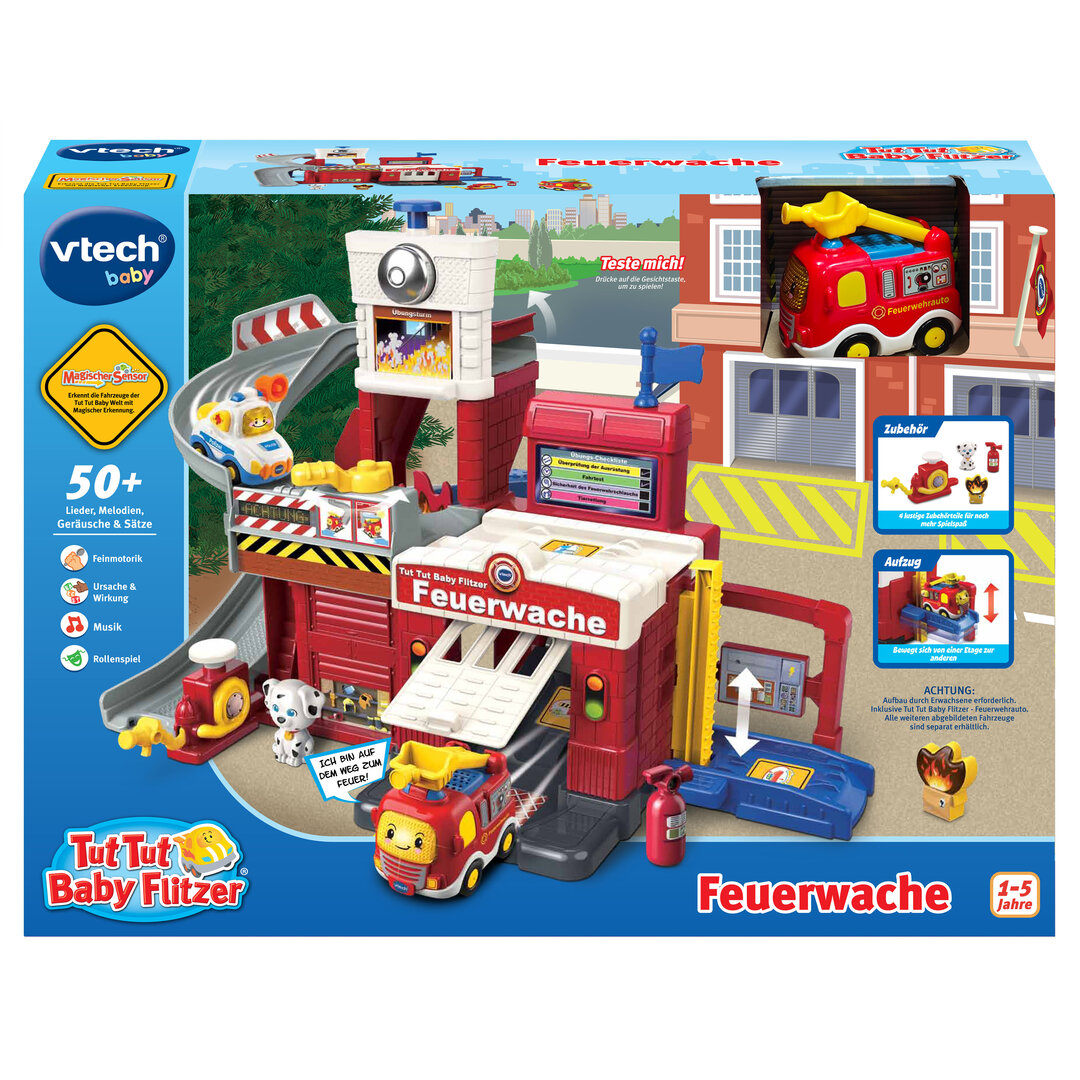 VTech Tut Tut Baby Flitzer Feuerwache 80-543004 VTech, Tut, Tut, Baby, Flitzer, Feuerwache, 80-543004, Spielzeug, Spielbereich