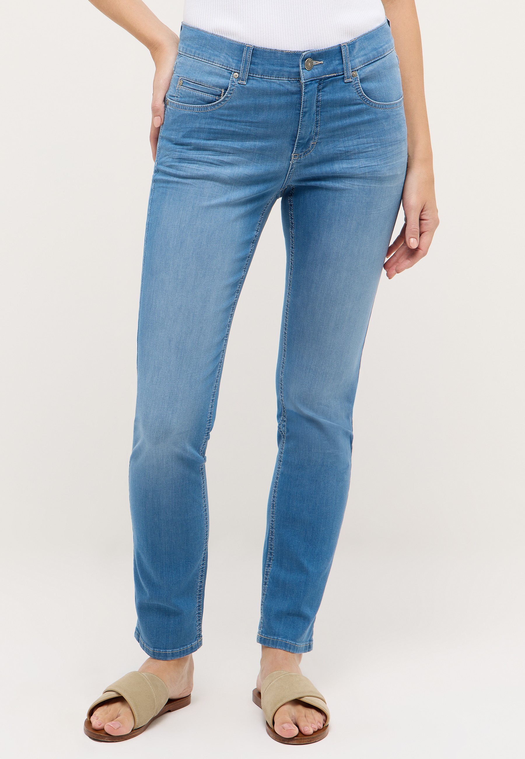 ANGELS 332340030 Damen Jeans Cici Slim Fit - Hellblau - 1