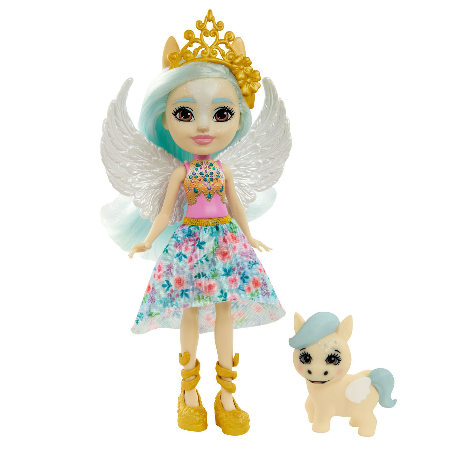 Enchantimals Pegasus Spielfigur mit Pegasus-Pferd und thematischem Zubehör