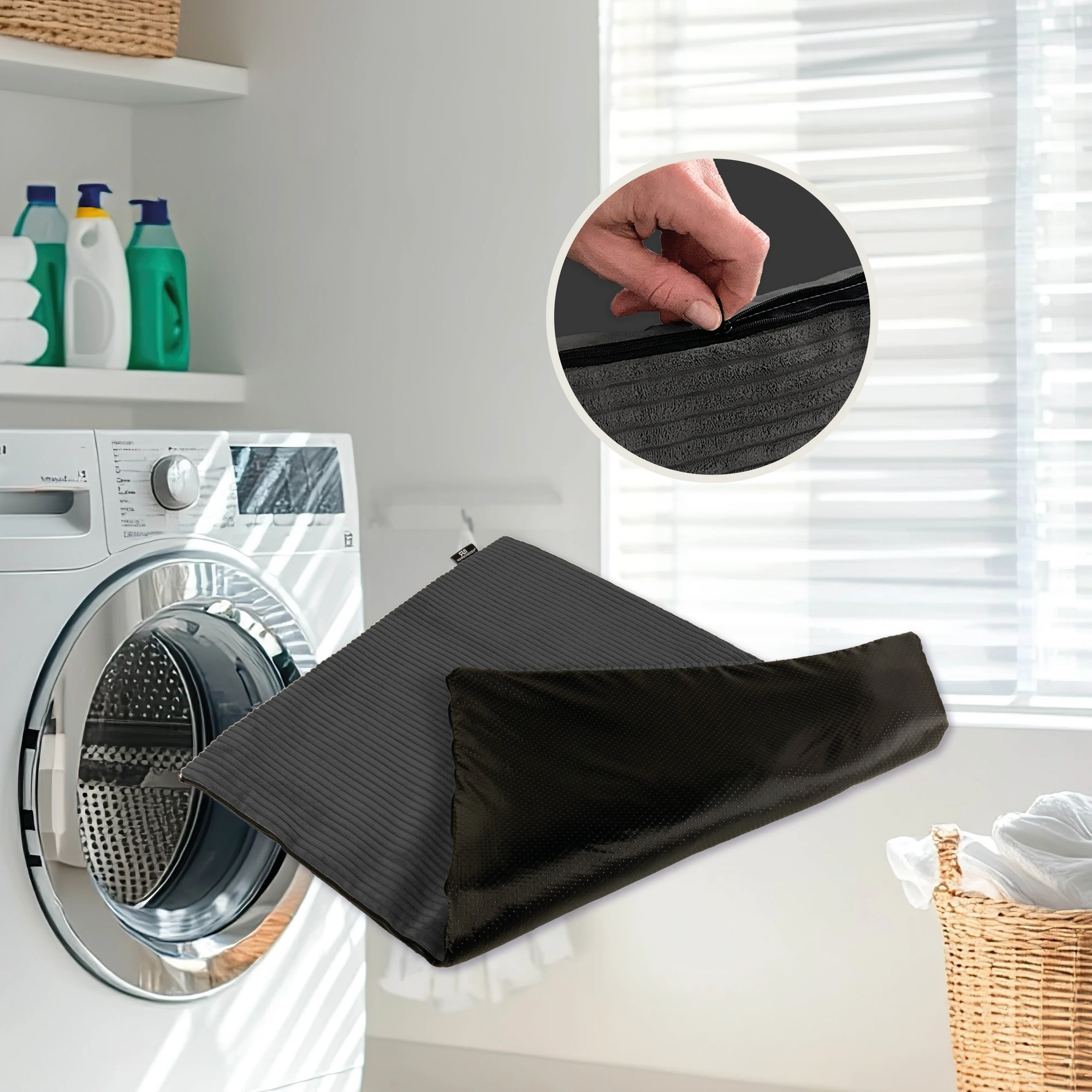 Rohrschneider RS 22389 Hanfmatte Cordbezug – Naturmatte mit Bezug GR.1