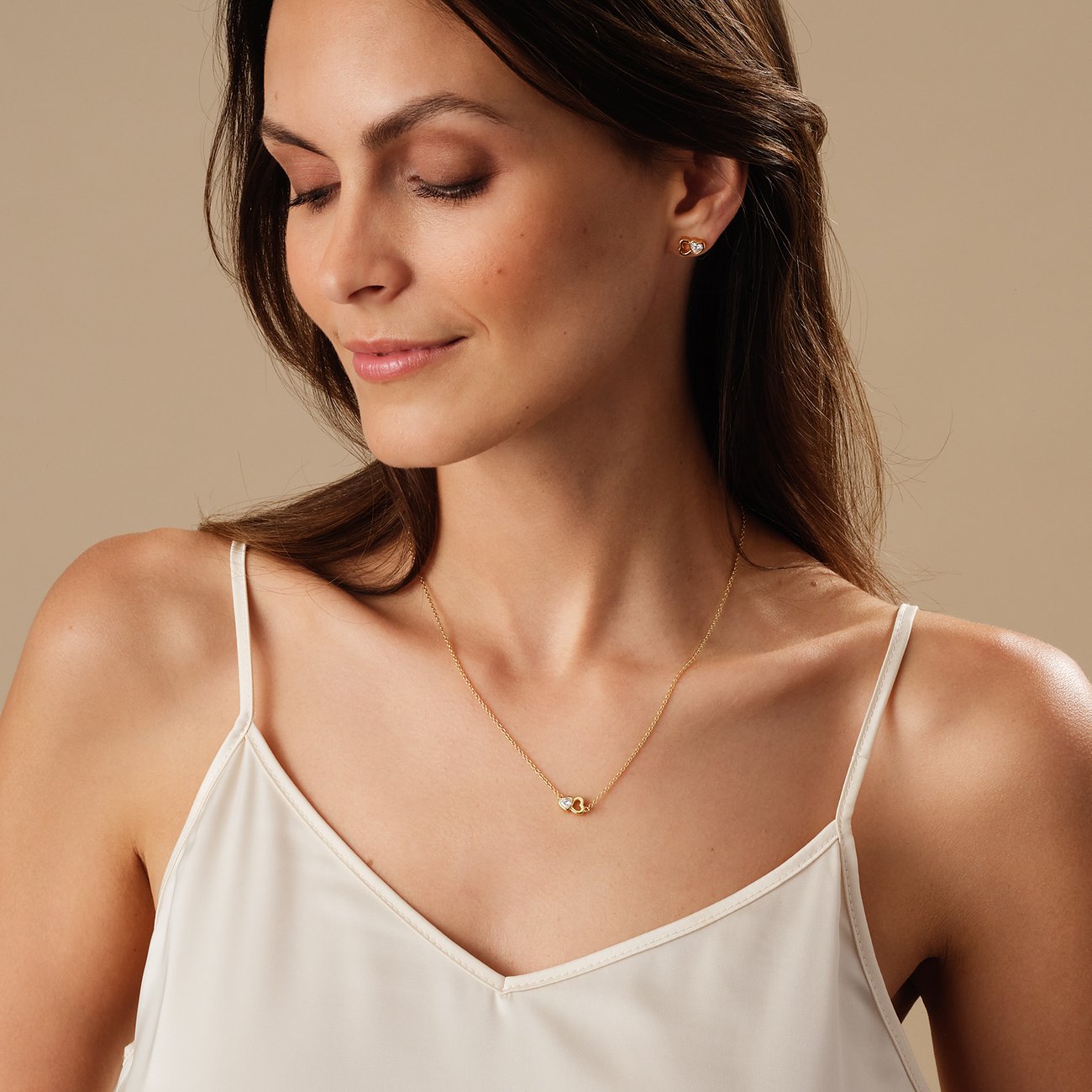 JETTE S.K1K00100 SET COLLIER+OHRSTECKER, HERZ, GELBGOLD