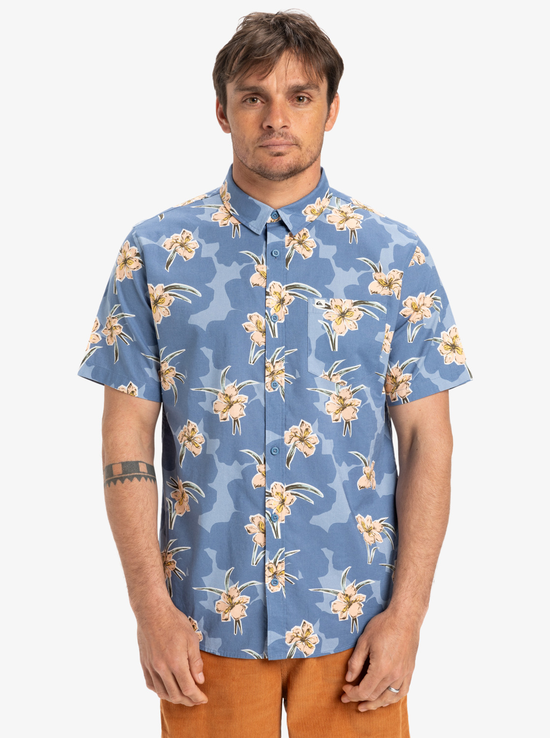 Quiksilver Apero Classic - Kurzärmliges Hemd für Männer GR. L Hemd, Strandmode, Erwachsene, Mann, Person