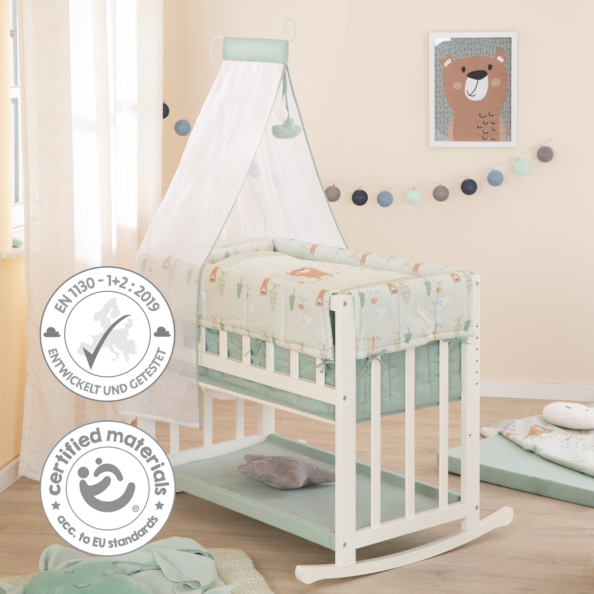 Roba 289149WES283 Stubenbett 4in1 Woodland Buddies weiß – Stubenbetten - Bild 10 Roba 289149WES283 Stubenbett 4in1 Woodland Buddies weiß – Stubenbetten - Produktbild 10