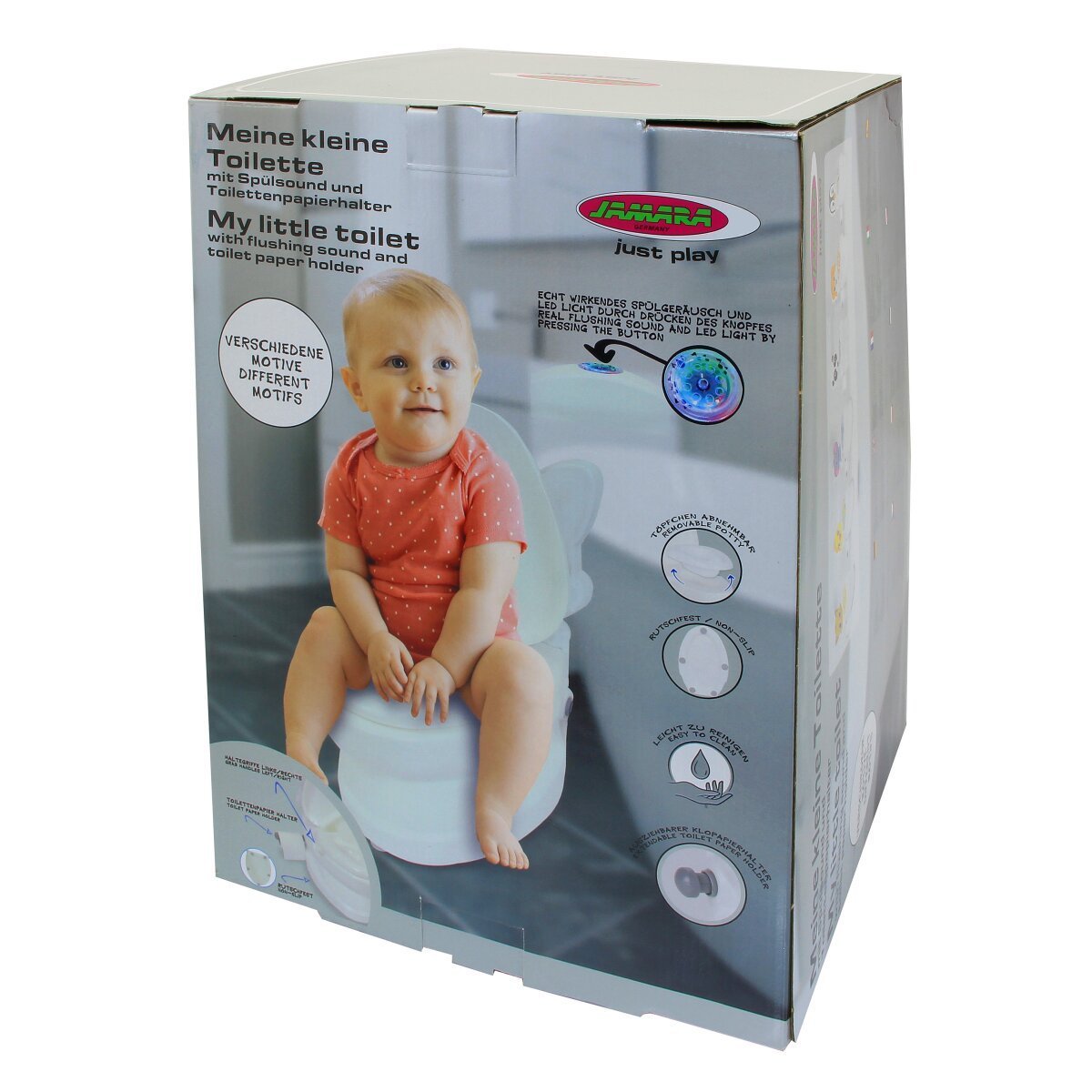 JAMARA Meine kleine Toilette Elefant mit Spülsound und Toilettenpapierhalter ab 18 Monaten JAMARA Meine kleine Toilette Elefant mit Spülsound und Toilettenpapierhalter ab 18 Monaten
