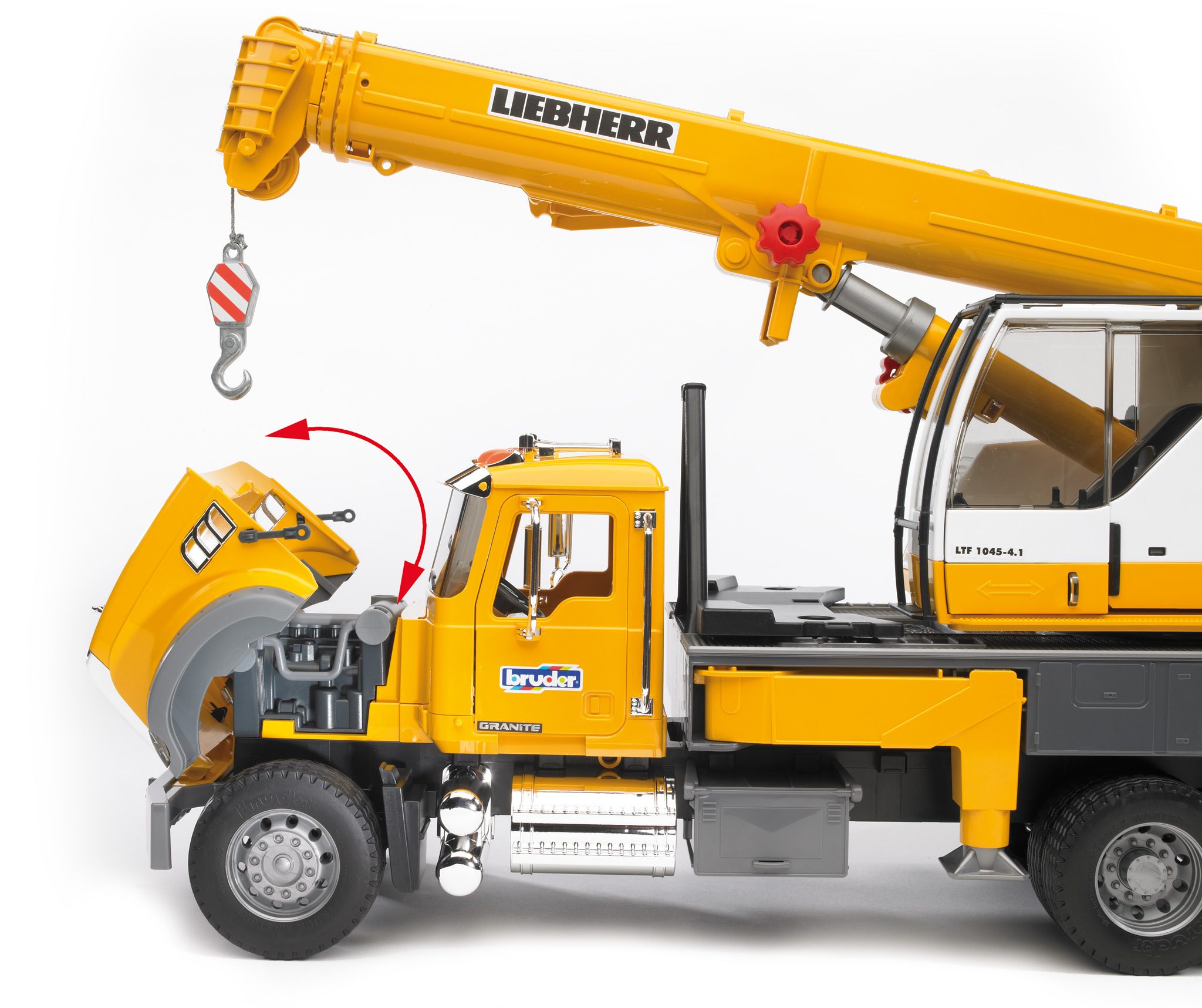 BRUDER 02818 - MACK Granite Liebherr Kran-LKW - Bild 8 BRUDER 02818 - MACK Granite Liebherr Kran-LKW - Bild 8