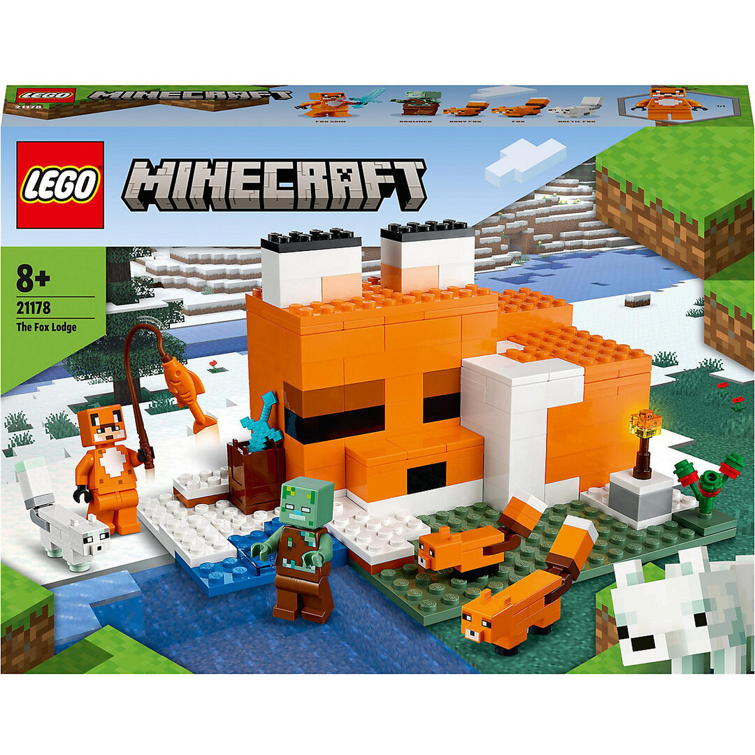 LEGO, Minecraft, Die, Fuchs-Lodge, 21178, Flugzeug, Transport, Fahrzeug LEGO Minecraft Die Fuchs-Lodge 21178