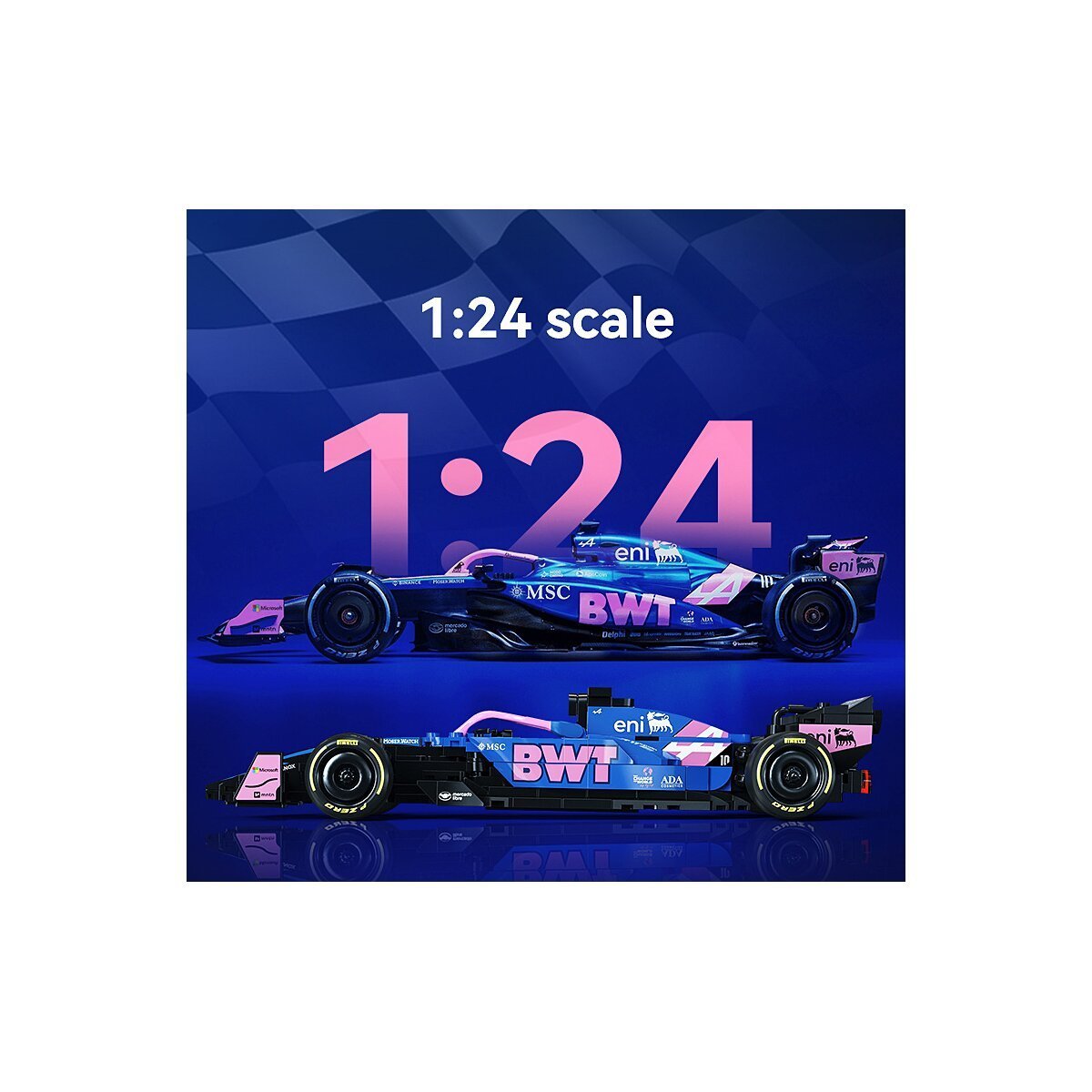 JAMARA CaDA BWT Alpine Formula One™ Team A525 1:24 blau Bricks ab 8 Jahren JAMARA CaDA BWT Alpine Formula One™ Team A525 1:24 blau Bricks ab 8 Jahren