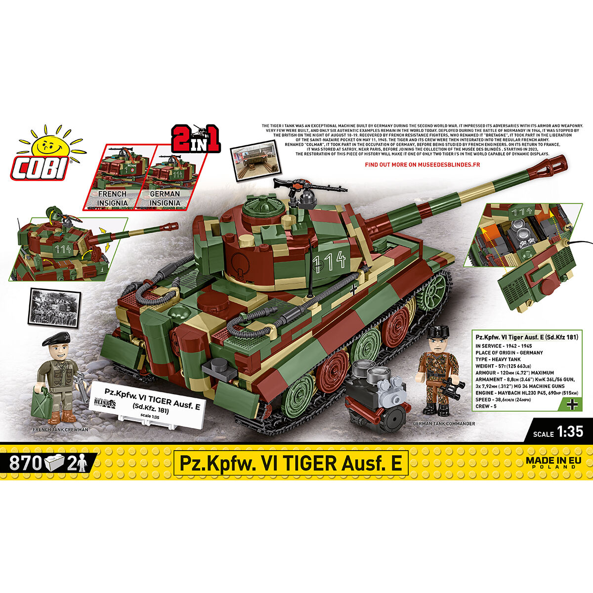 COBI 3124 - PZ.KPFW. VI TIGER AUSF. E, 1:35 - Bild 4 COBI 3124 - PZ.KPFW. VI TIGER AUSF. E, 1:35 - Bild 4