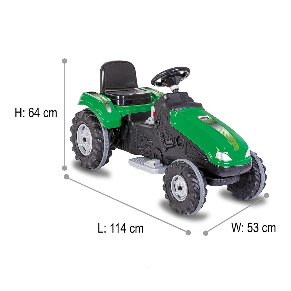 JAMARA Ride-on Traktor Big Wheel 12V grün ab 3 Jahren
